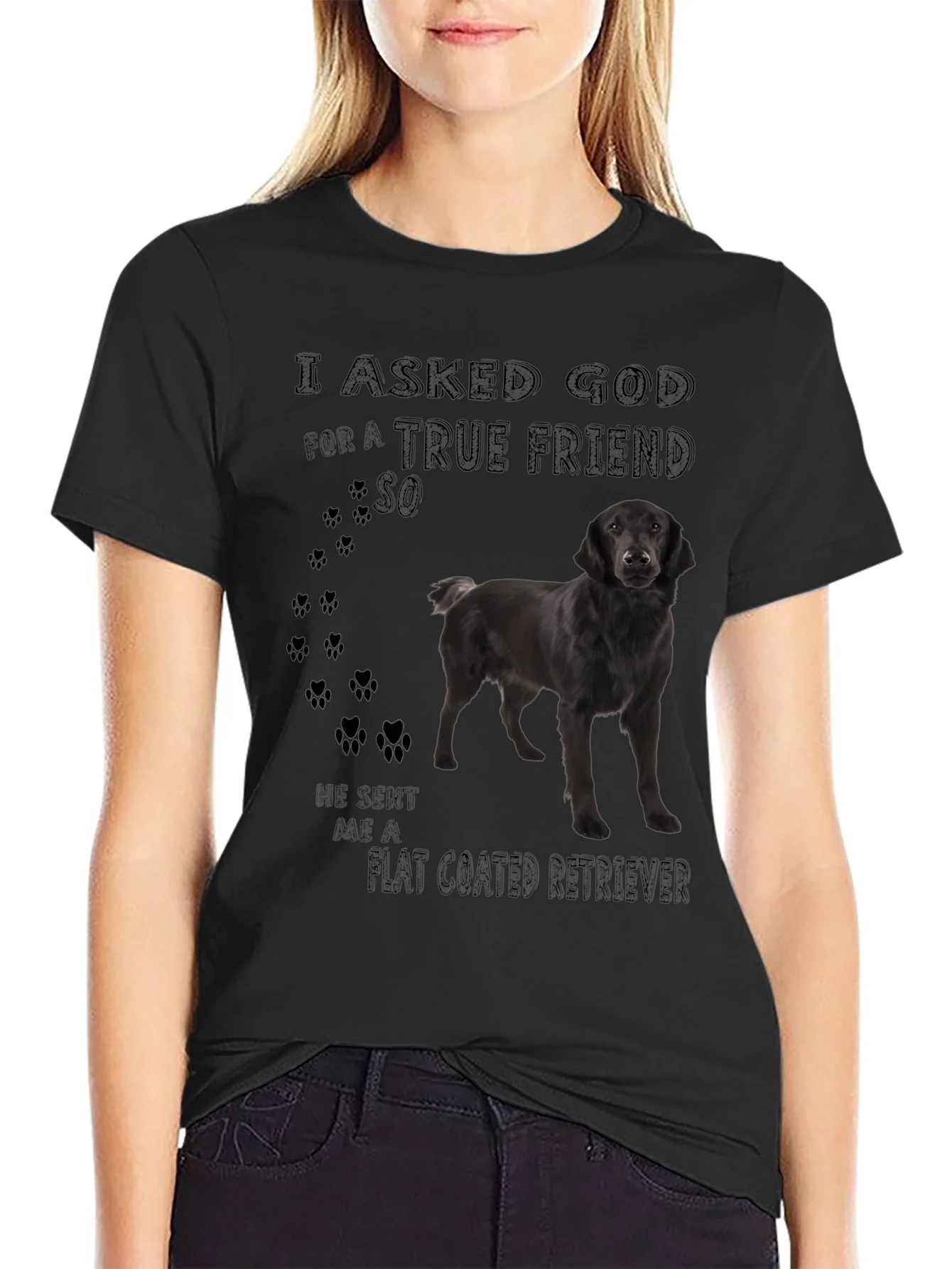 Rebbecca Flat Coated Retriever Dog T-Shirt