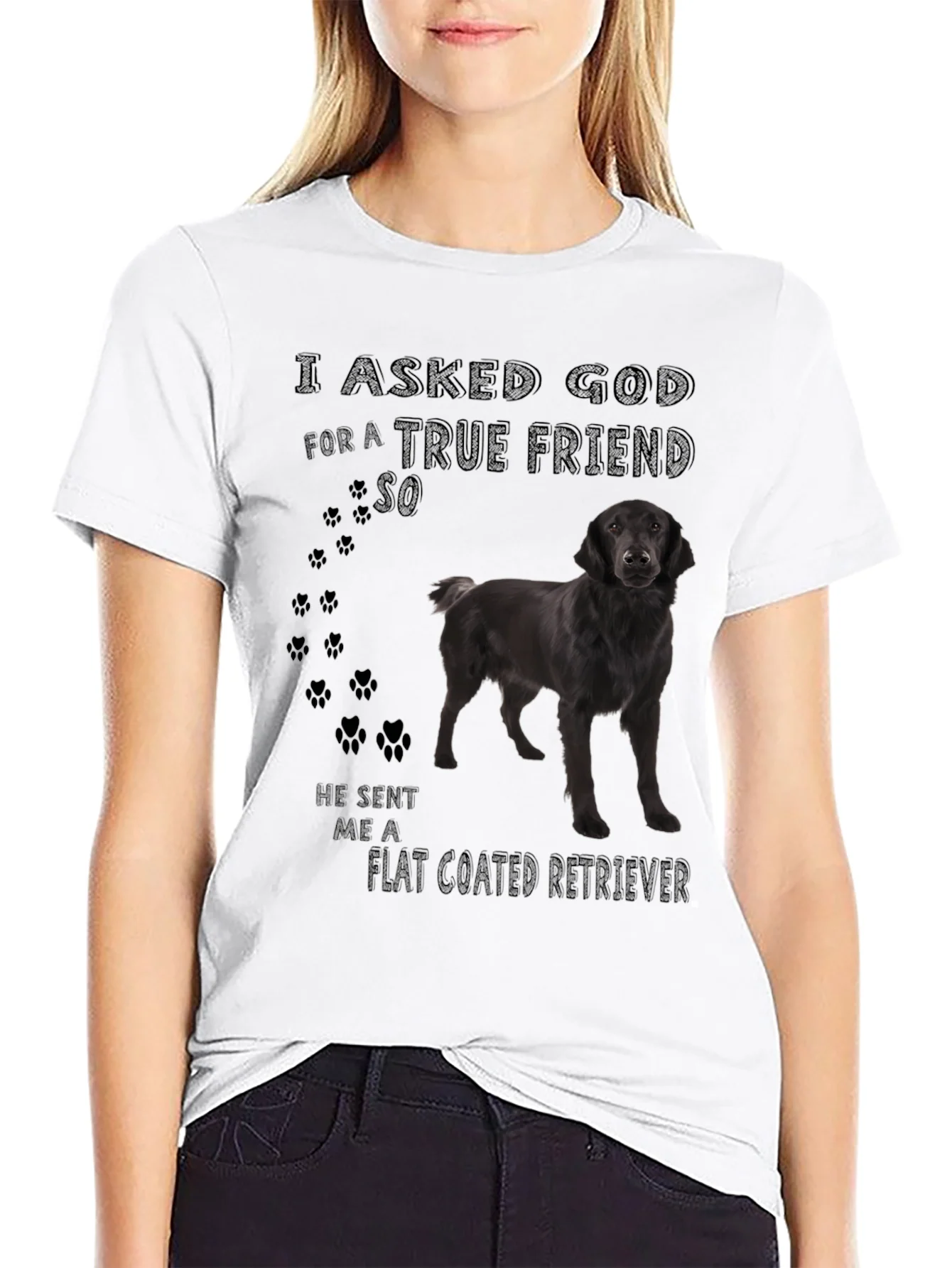 Rebbecca Flat Coated Retriever Dog T-Shirt