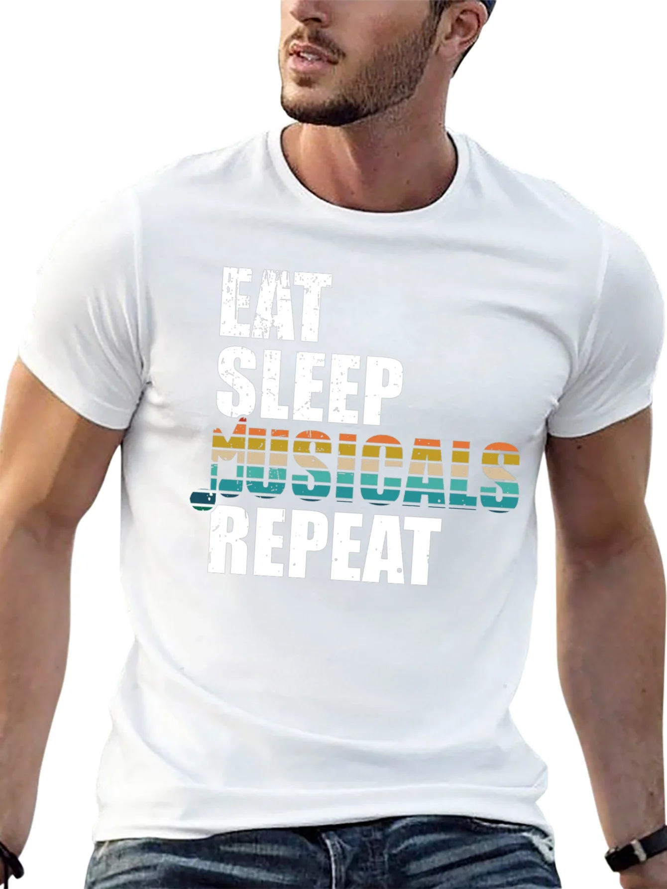 Camiseta Negra: Come Duerme Musicales Repite