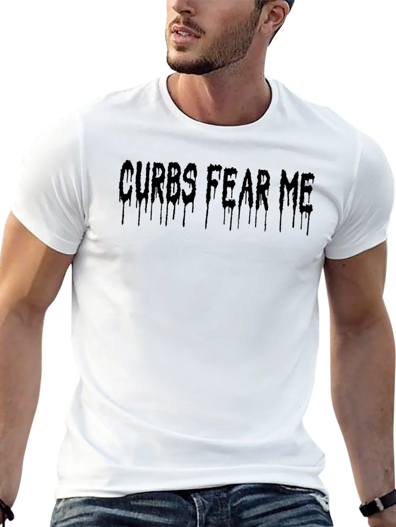 Camiseta Negra Curbs Fear Me Estilo G¨®tico