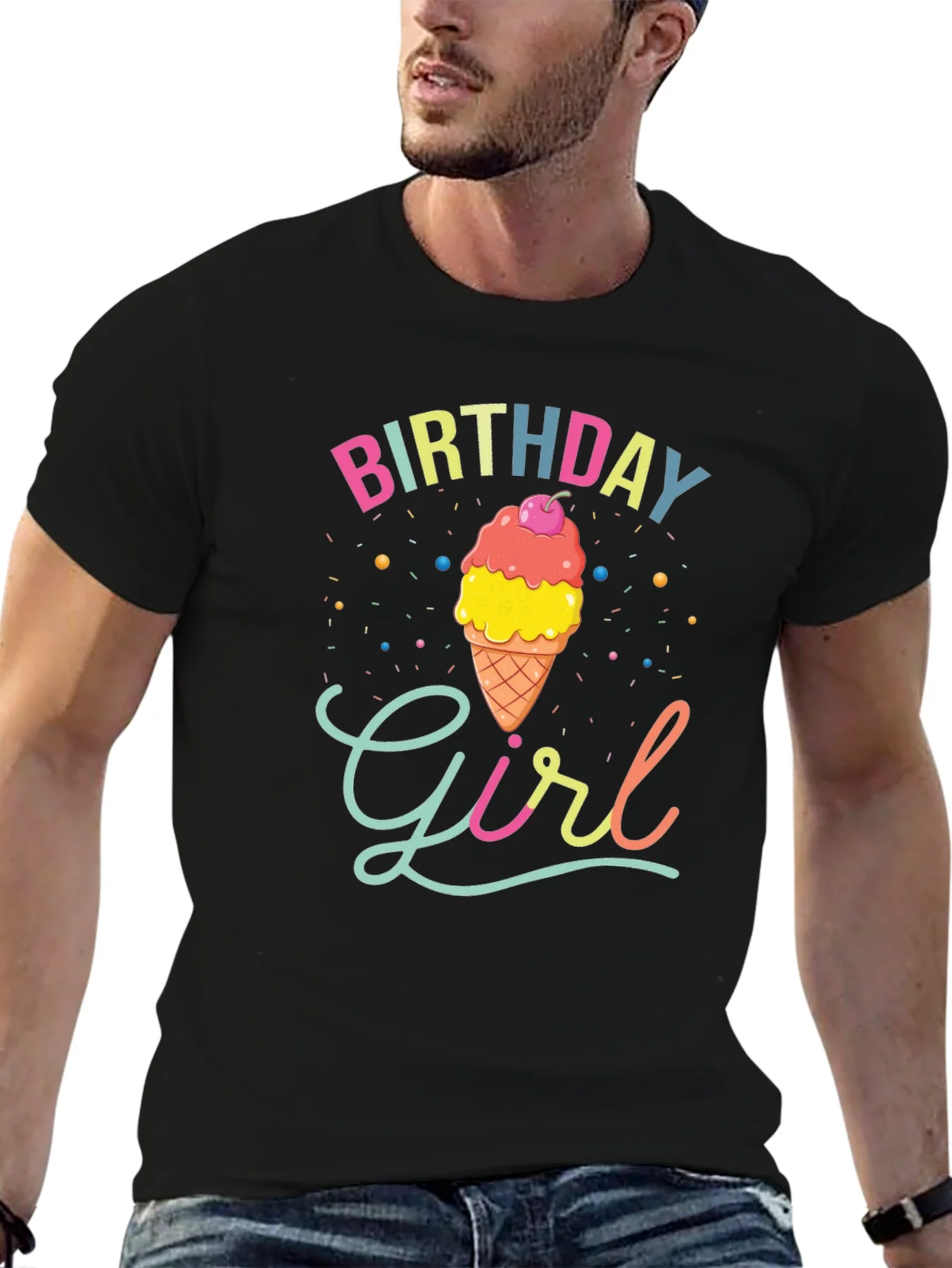 Camiseta Cumplea?os Ni?a Cono Helado