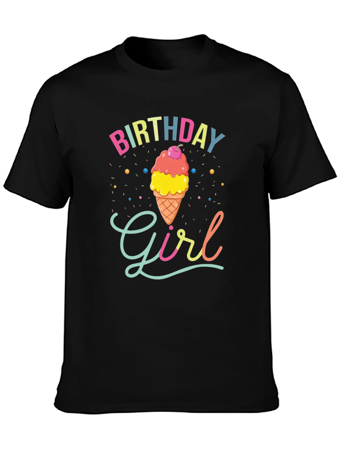Camiseta Cumplea?os Ni?a Cono Helado