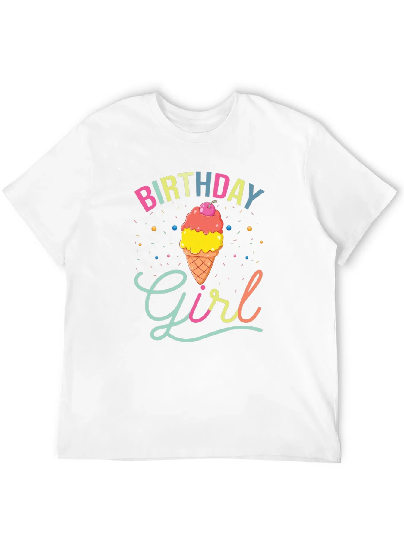 Camiseta Cumplea?os Ni?a Cono Helado