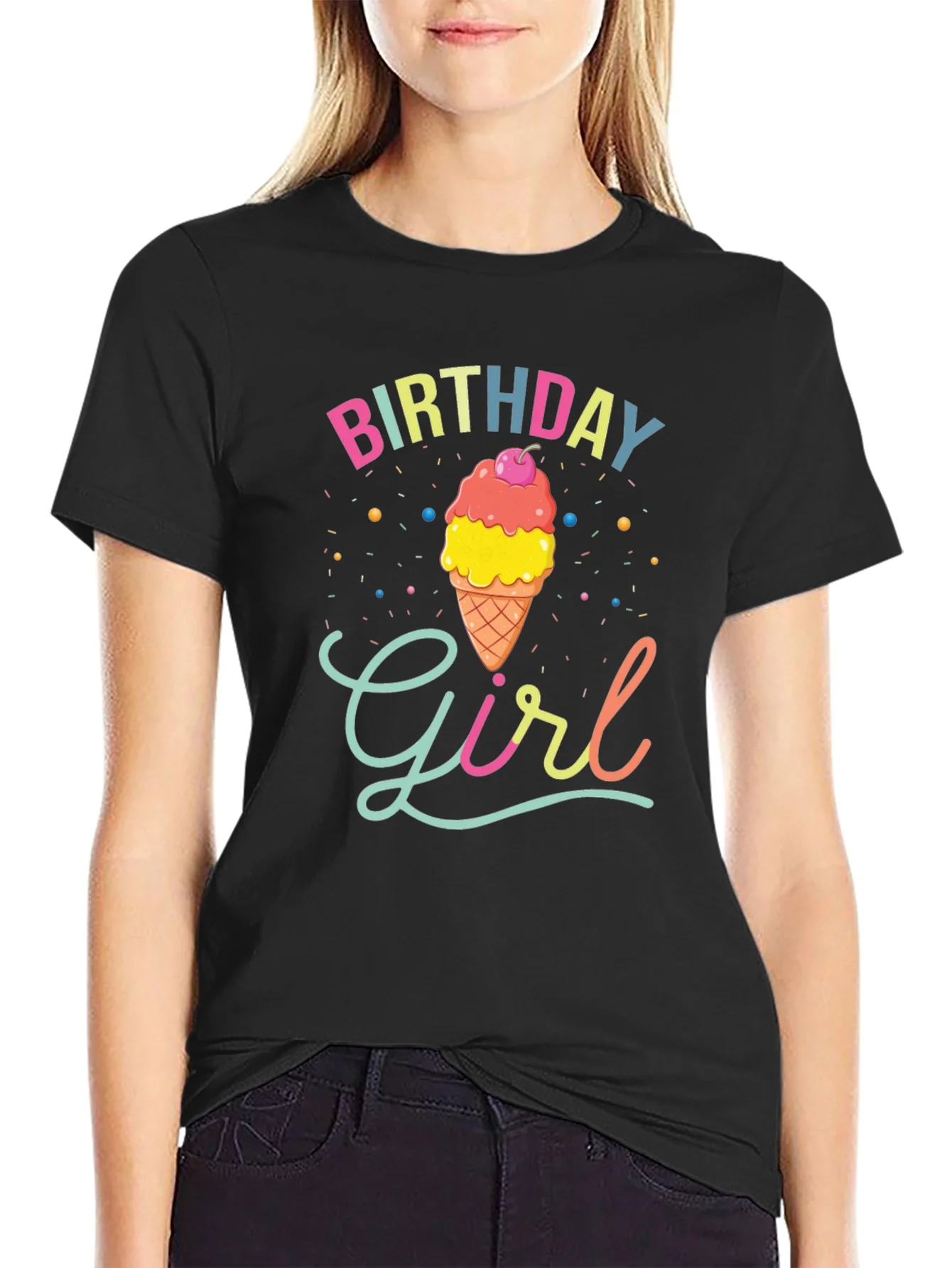Camiseta Cumplea?os Ni?a Cono Helado