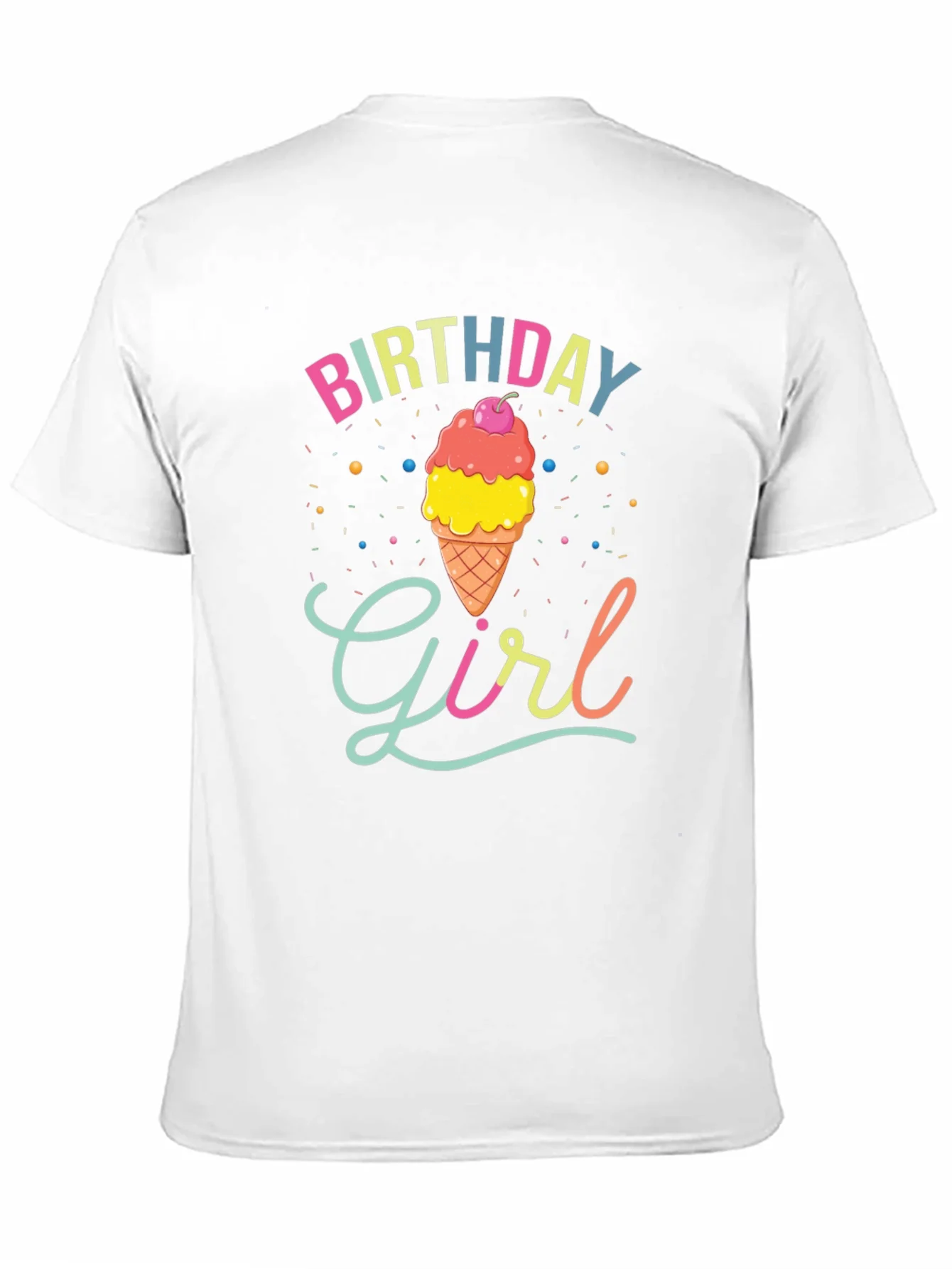Camiseta Cumplea?os Ni?a Cono Helado