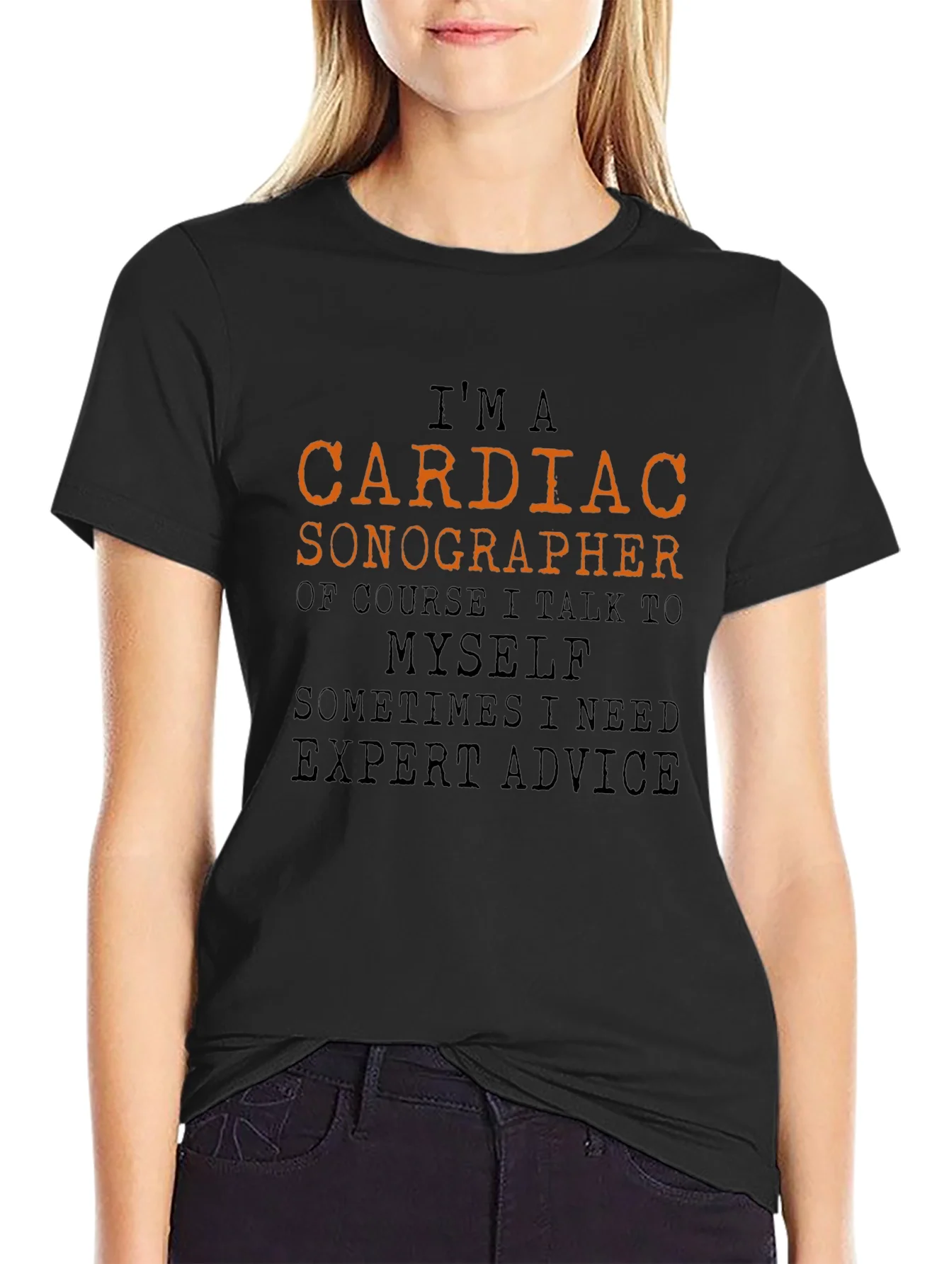 Camiseta Negra - Soy un Son¨®grafo Cardiaco