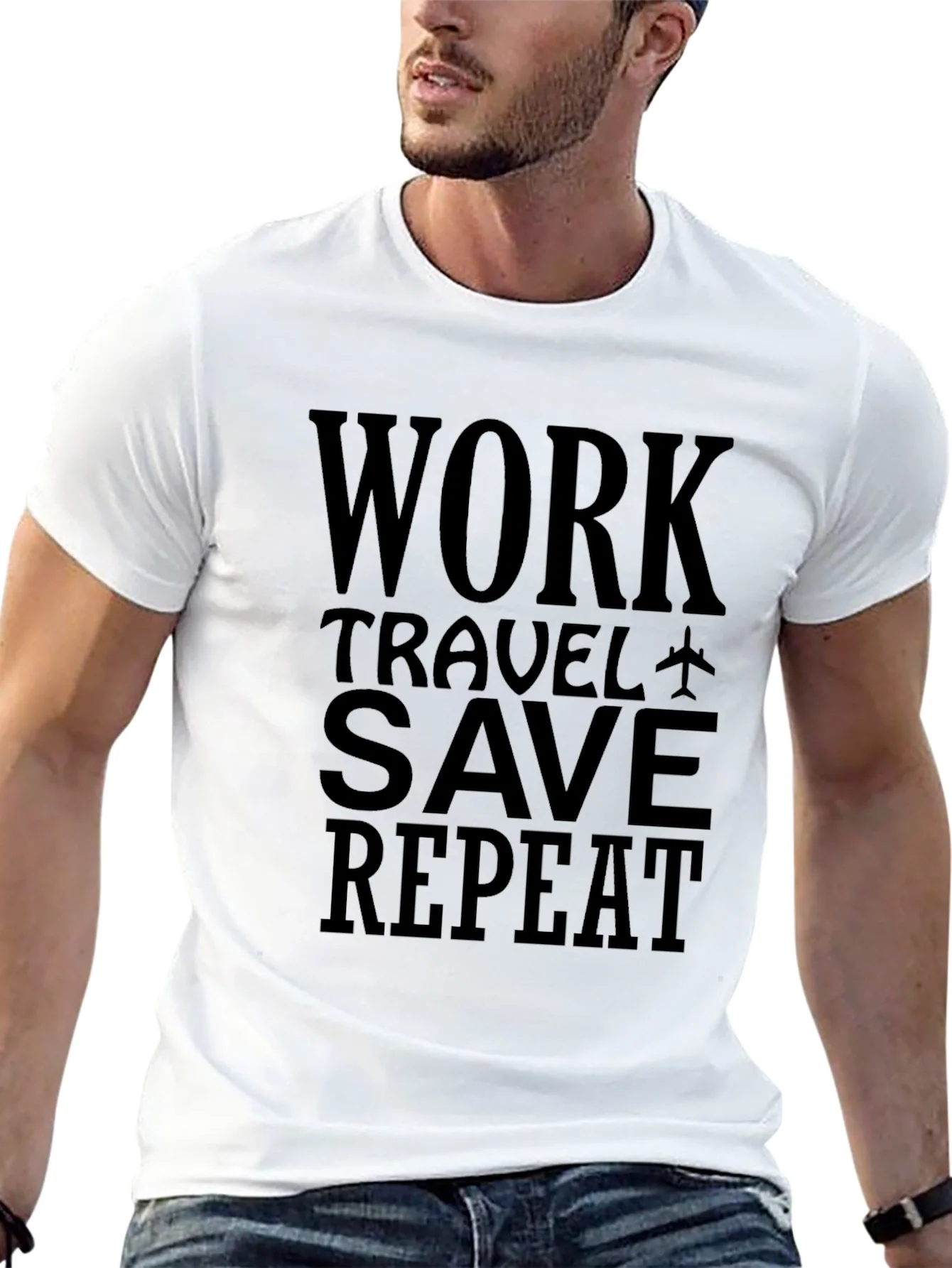 Rebbecca Work Travel Save Repeat Graphic Tee