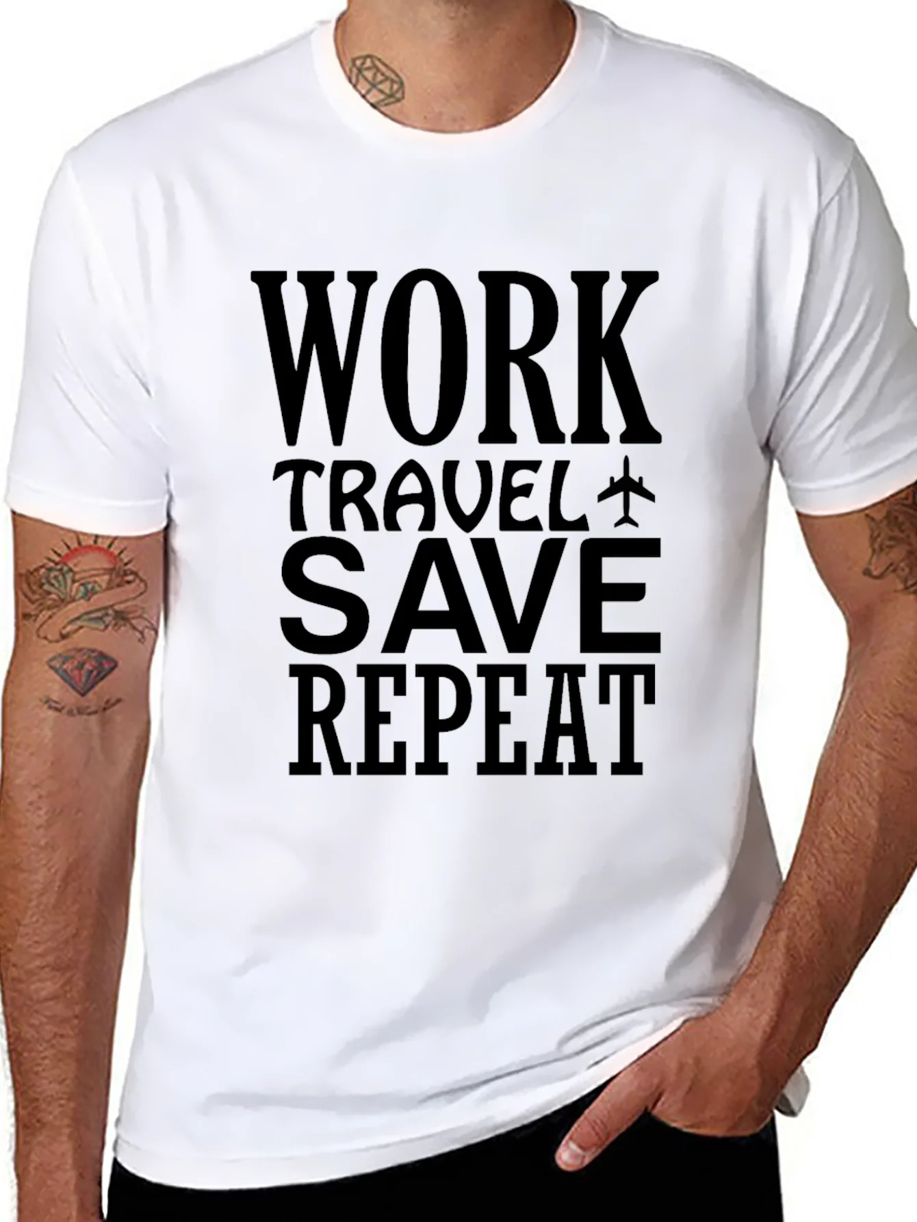 Rebbecca Work Travel Save Repeat Graphic Tee