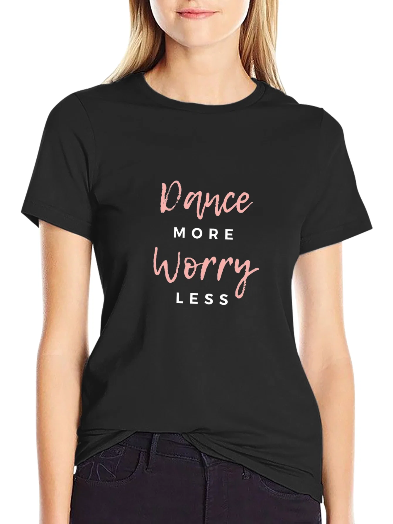 Rebbecca Dance More Worry Less Graphic Tee