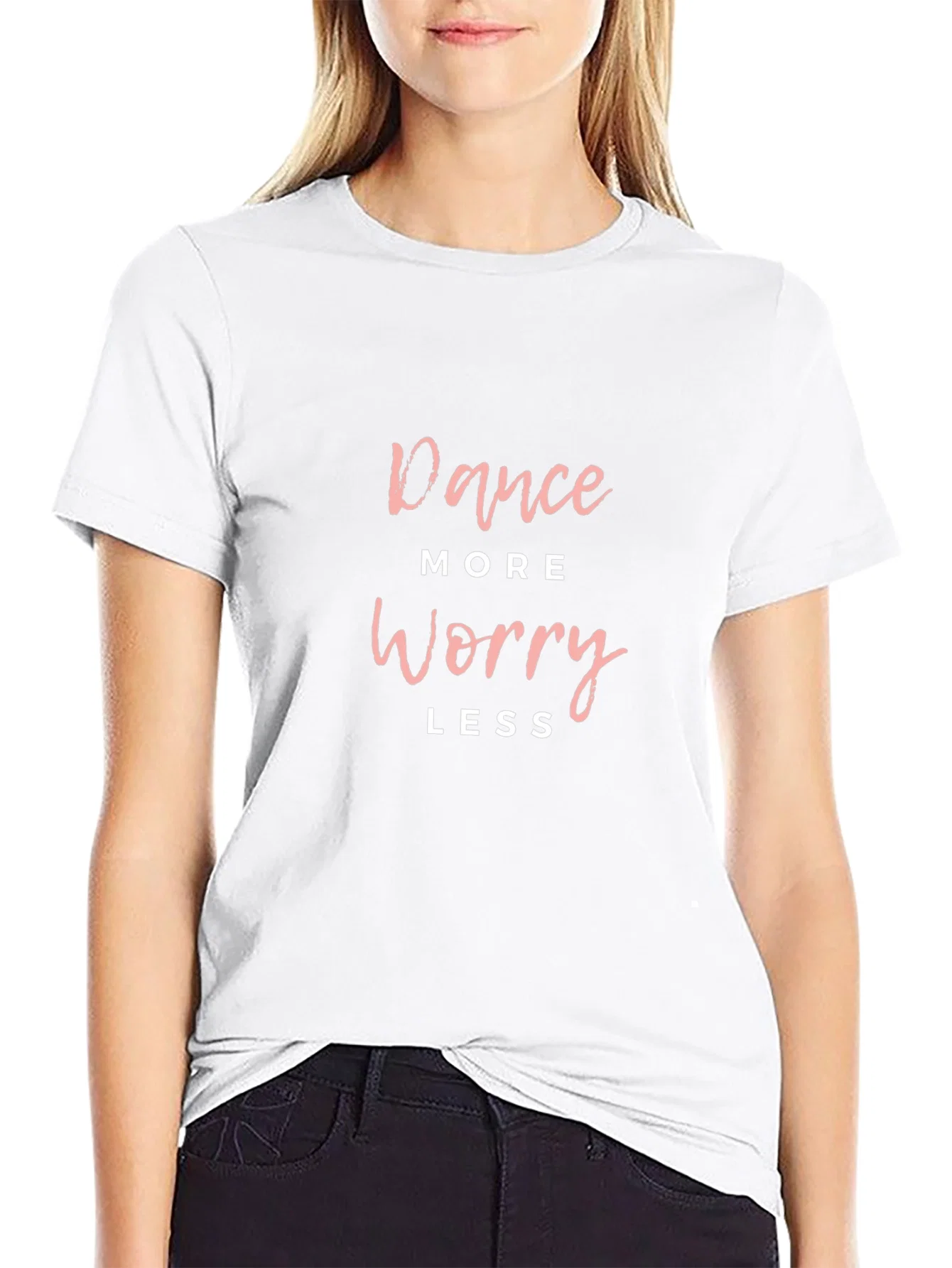 Rebbecca Dance More Worry Less Graphic Tee