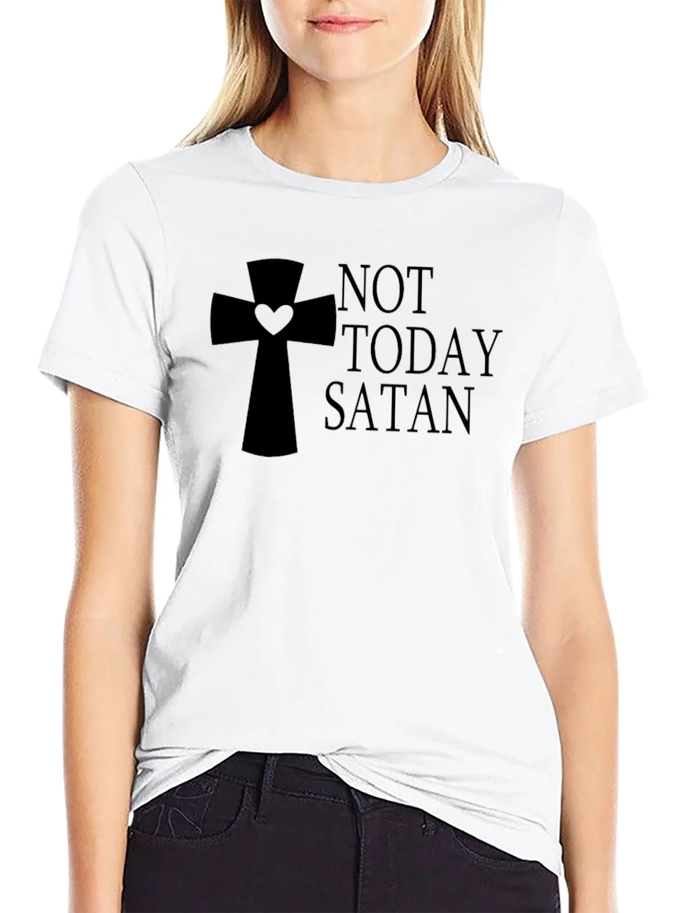 Rebbecca Not Today Satan T-Shirt - Christian Apparel