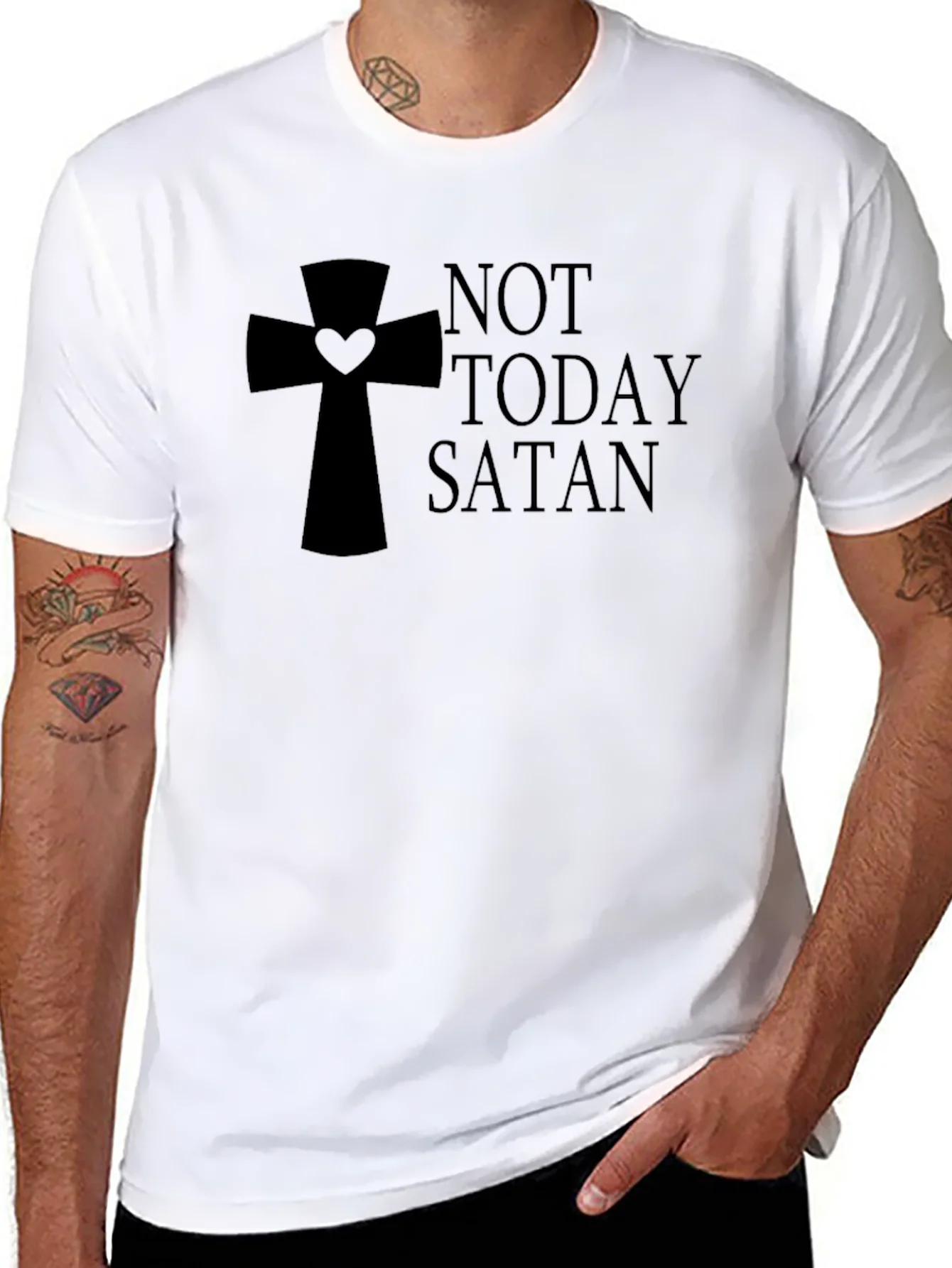 Rebbecca Not Today Satan T-Shirt - Christian Apparel