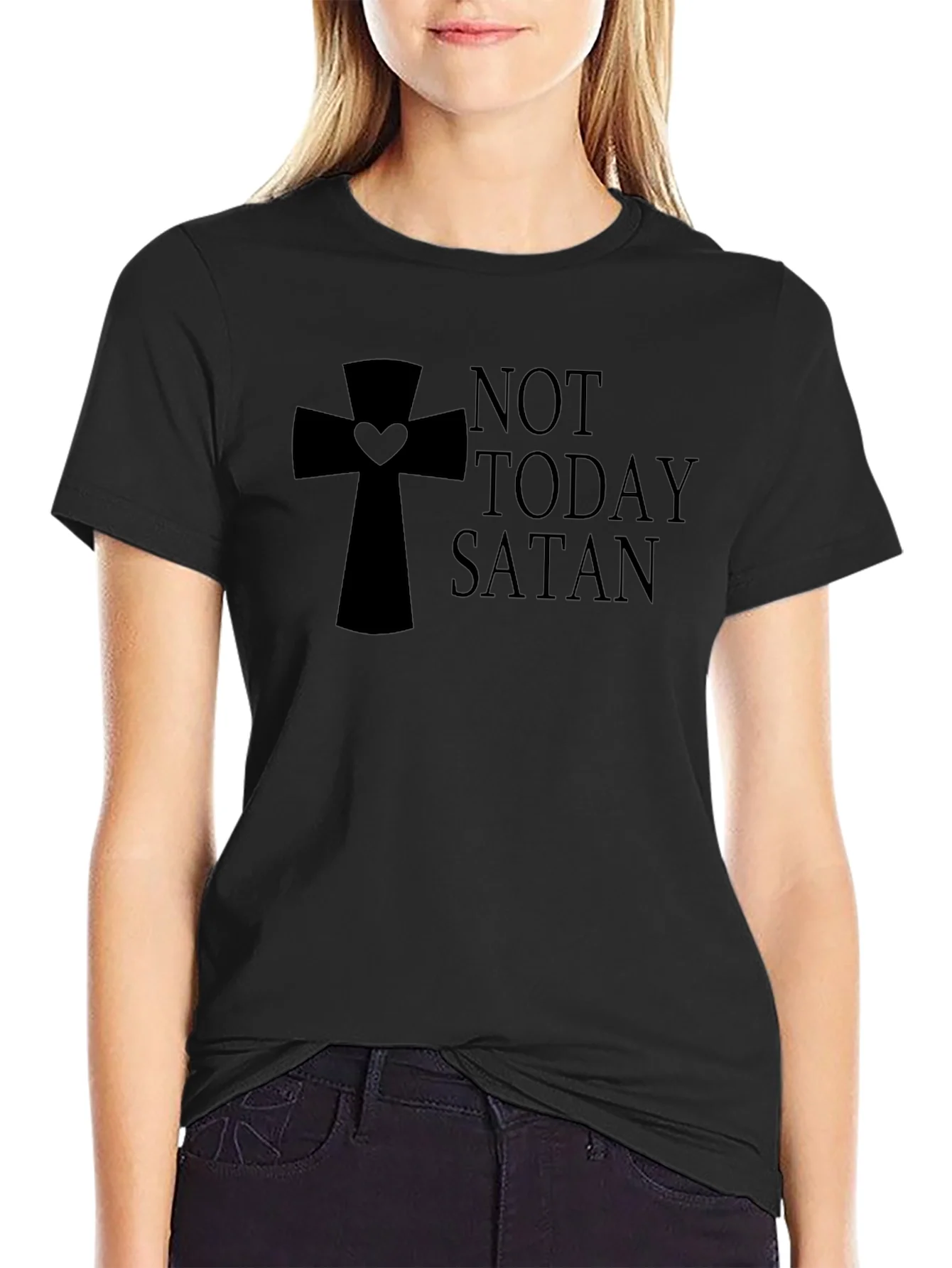 Rebbecca Not Today Satan T-Shirt - Christian Apparel