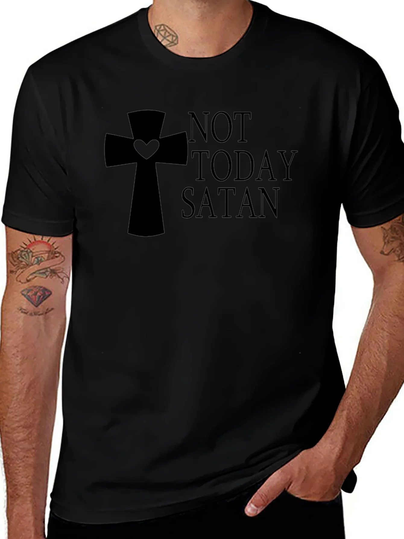 Rebbecca Not Today Satan T-Shirt - Christian Apparel