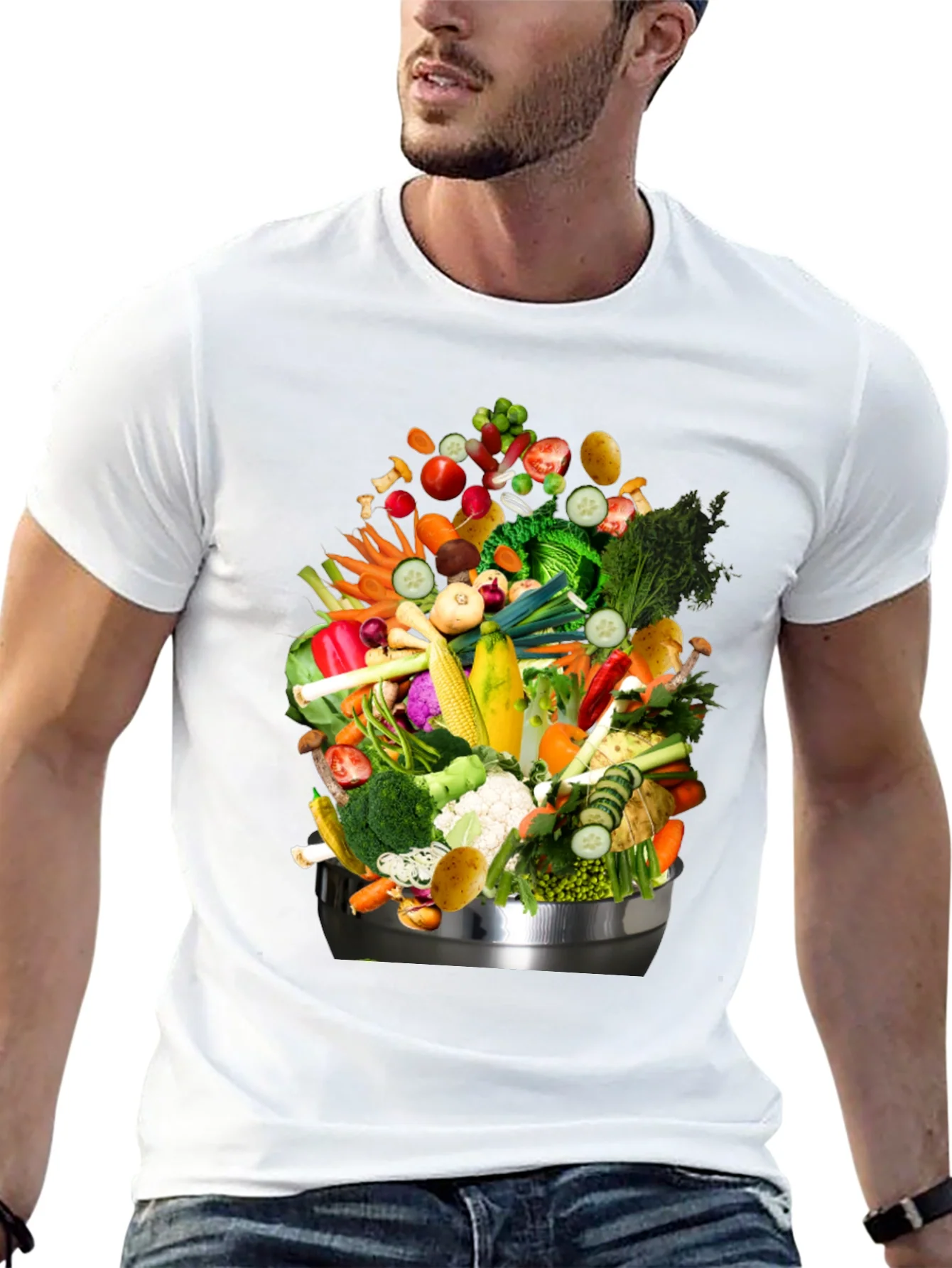 Rebbecca Vegetable Bowl Graphic Tee - Funny Food T-Shirt