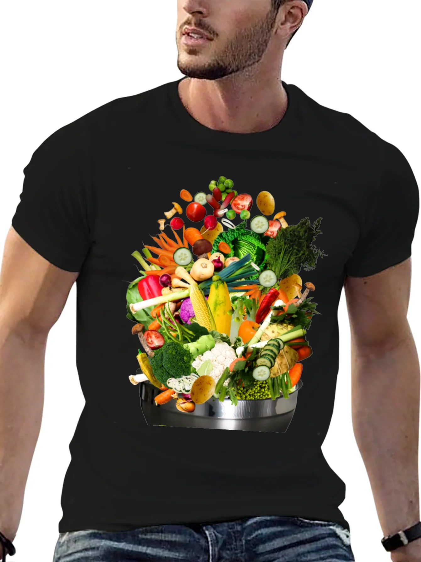 Rebbecca Vegetable Bowl Graphic Tee - Funny Food T-Shirt