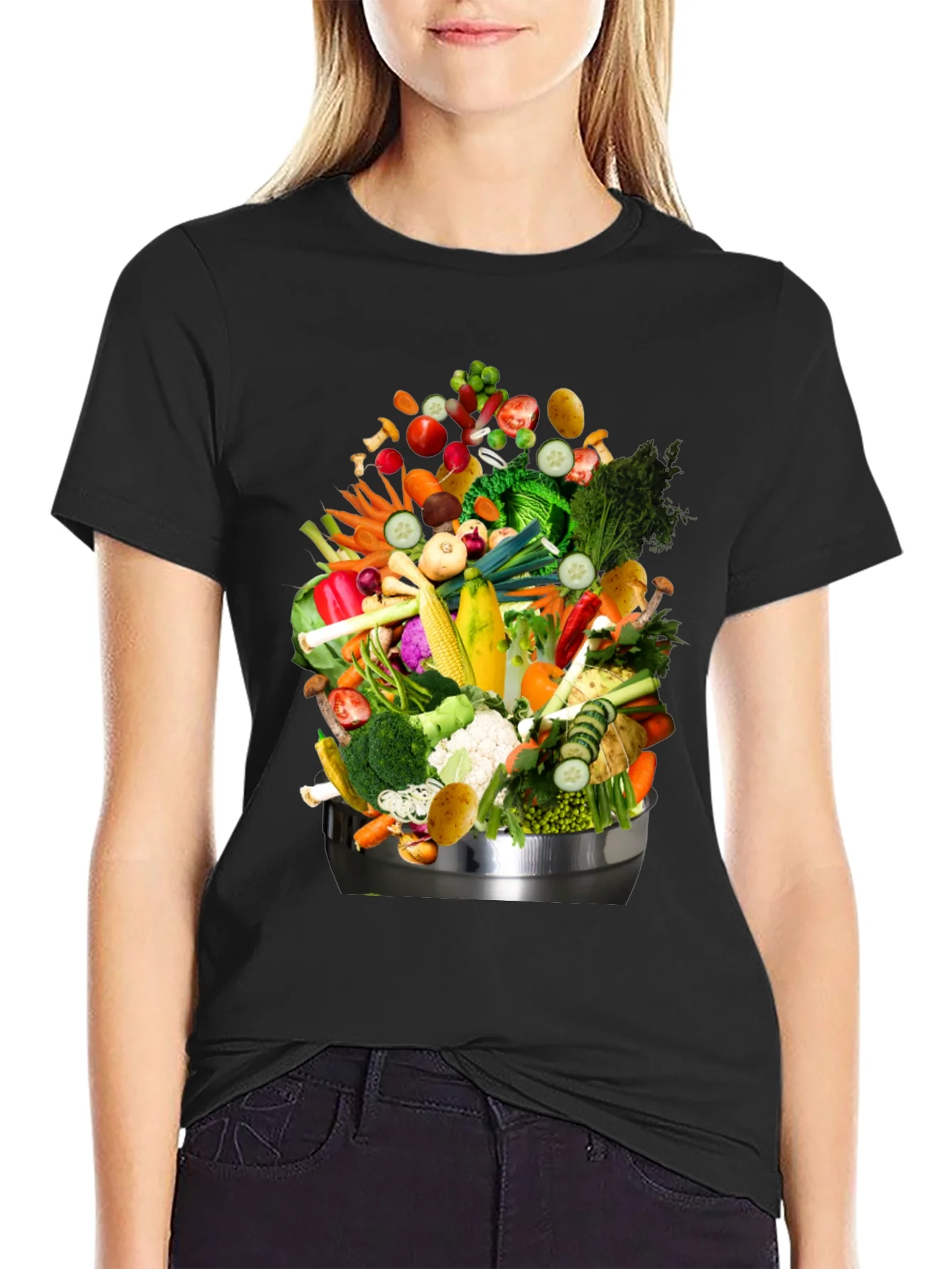 Rebbecca Vegetable Bowl Graphic Tee - Funny Food T-Shirt