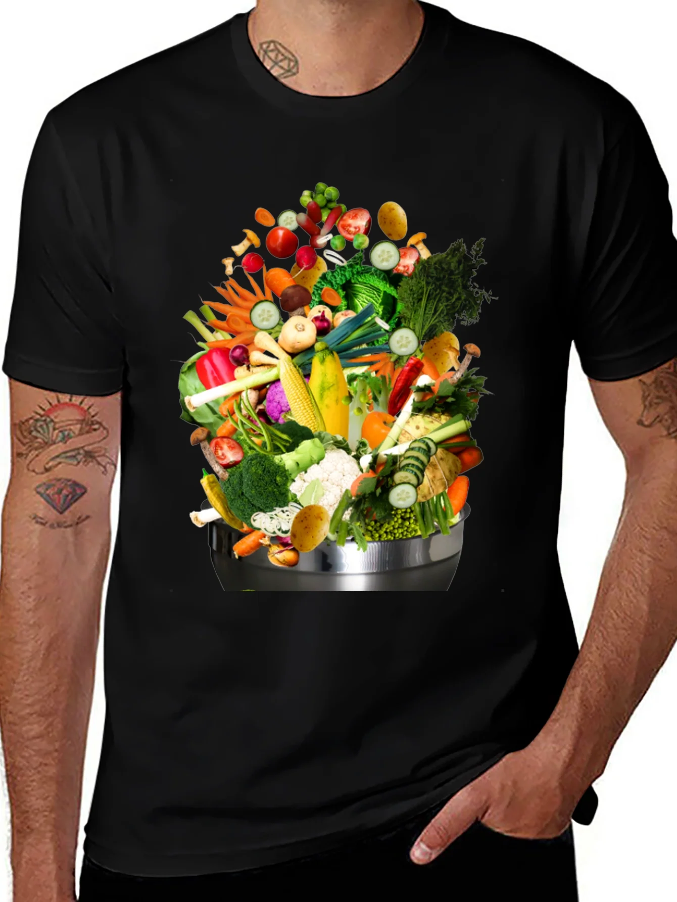 Rebbecca Vegetable Bowl Graphic Tee - Funny Food T-Shirt