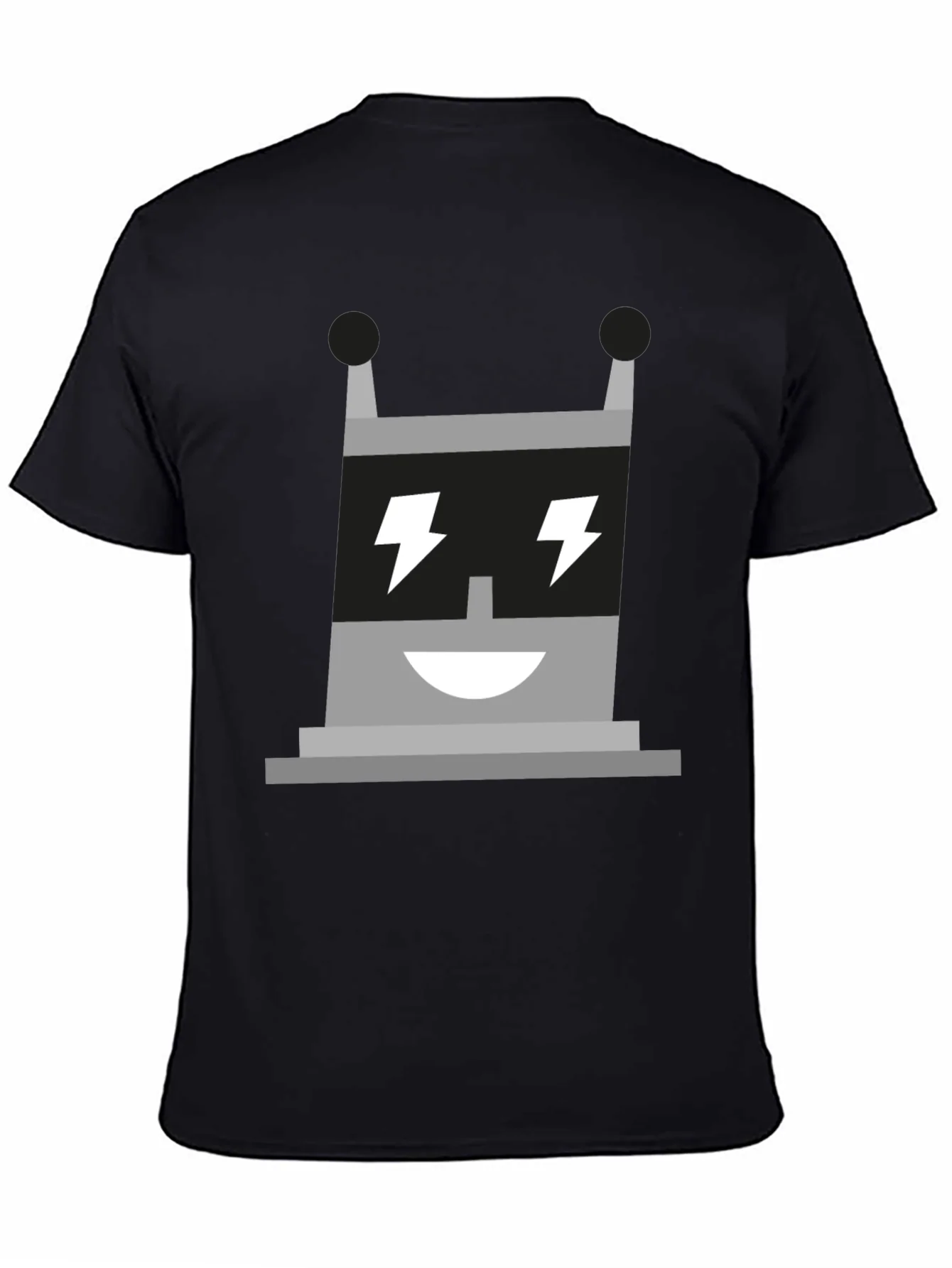 Rebbecca Electric Robot Graphic Tee - Black Cotton T-Shirt