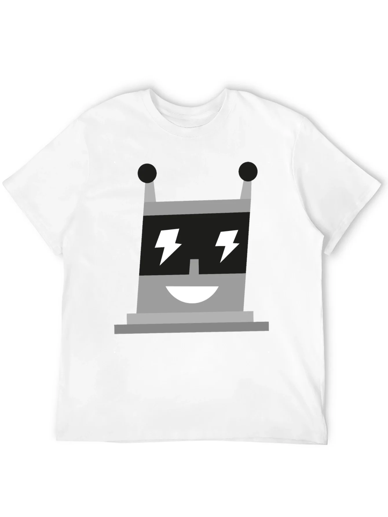 Rebbecca Electric Robot Graphic Tee - Black Cotton T-Shirt
