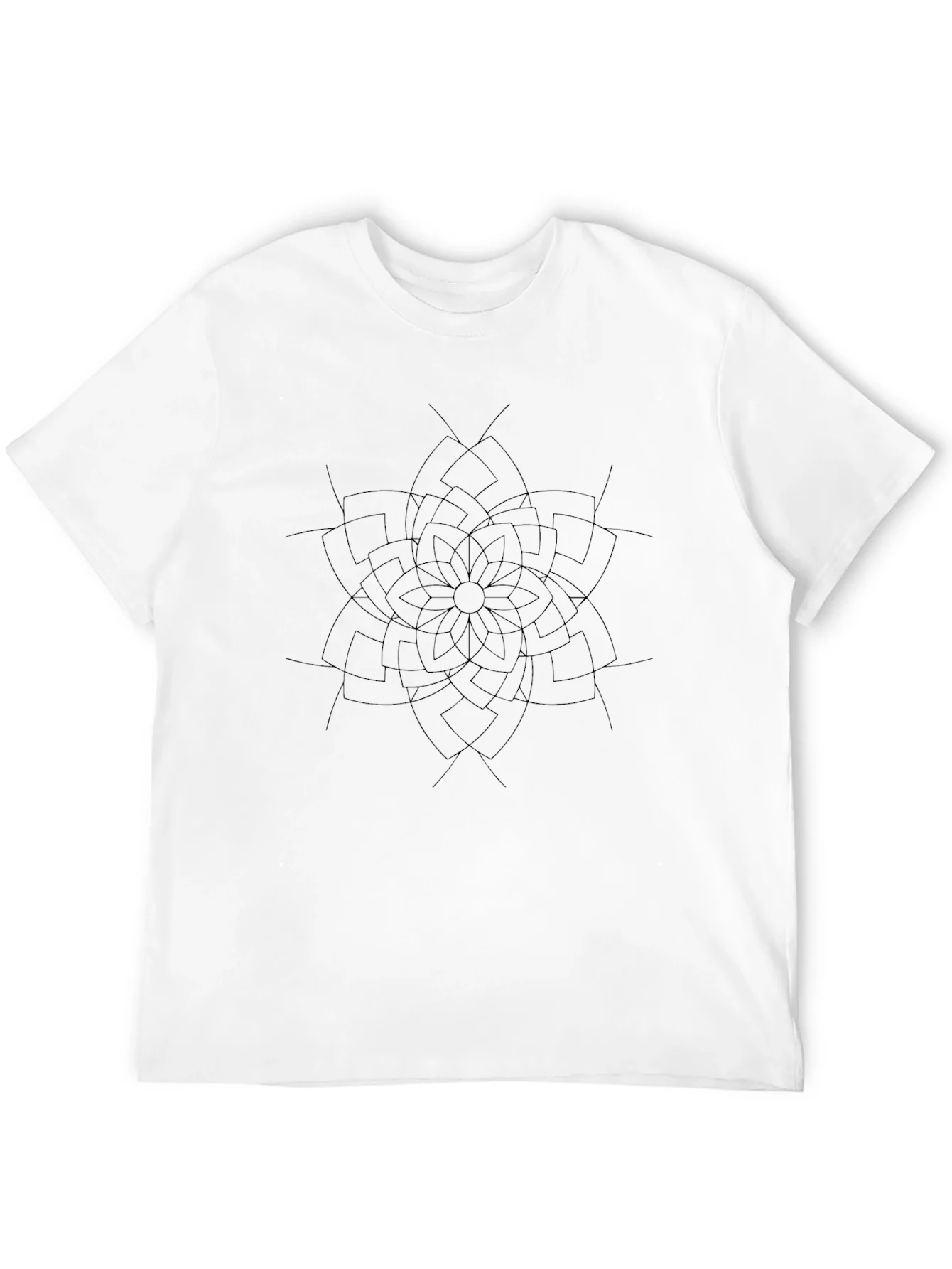 Camiseta Negra Hombre Dise?o Mandala