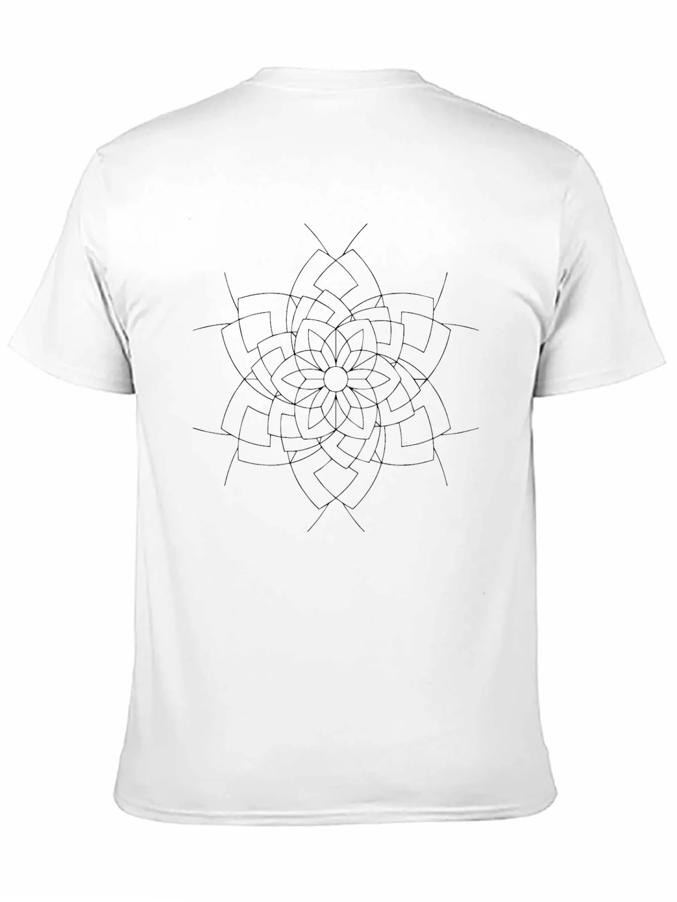 Camiseta Negra Hombre Dise?o Mandala