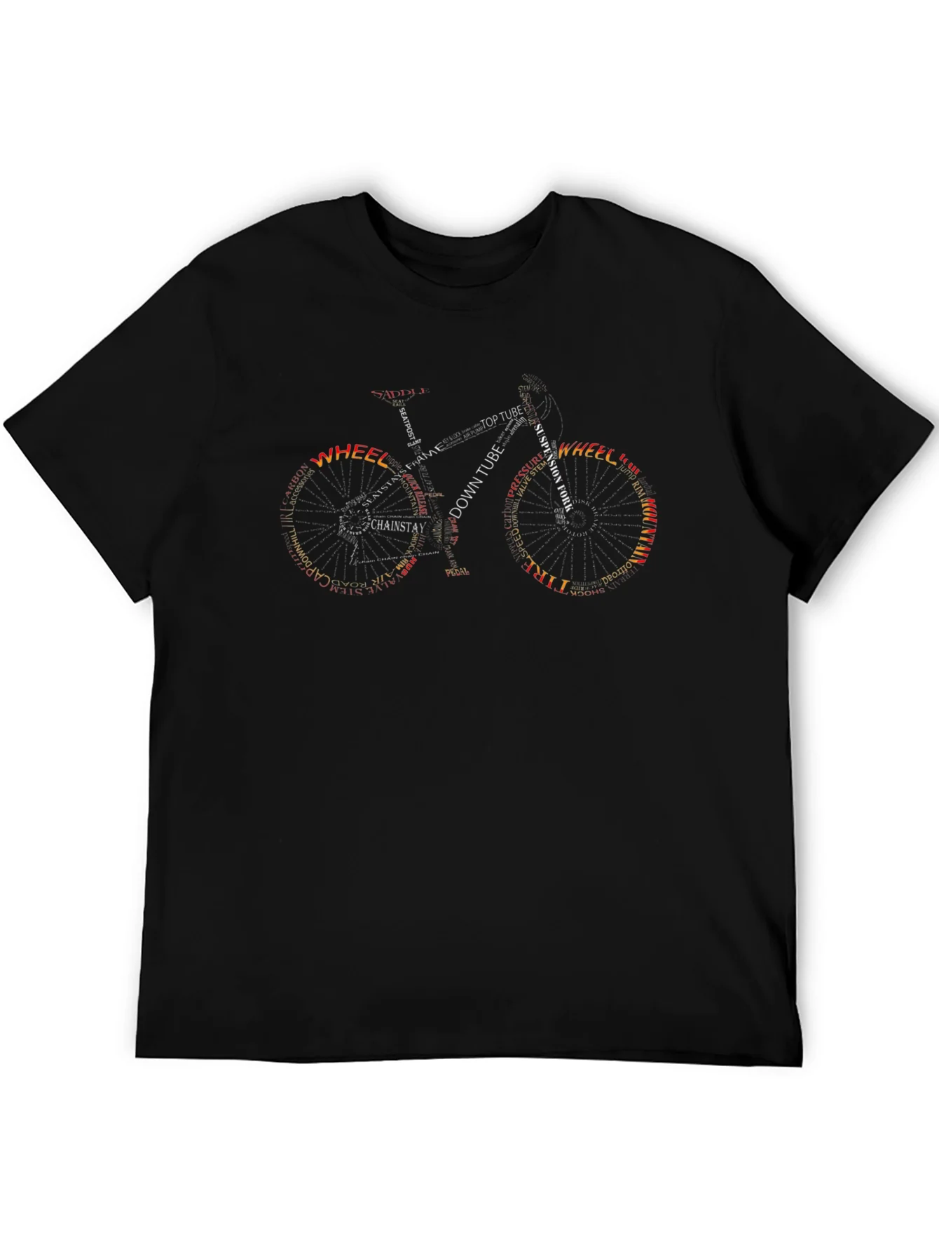 Camiseta Negra con Dise?o de Bicicleta de Monta?a