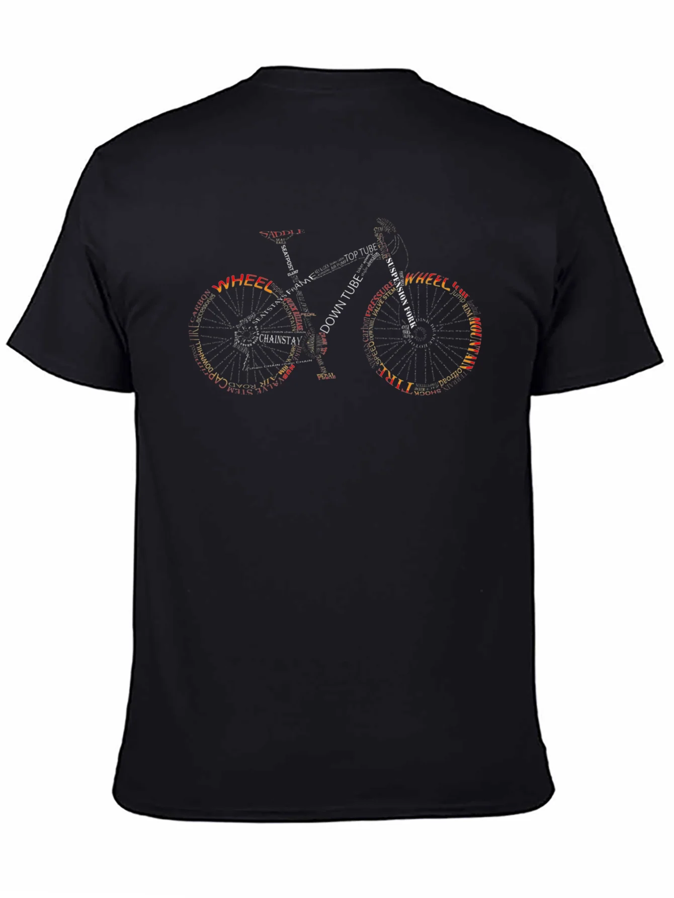 Camiseta Negra con Dise?o de Bicicleta de Monta?a