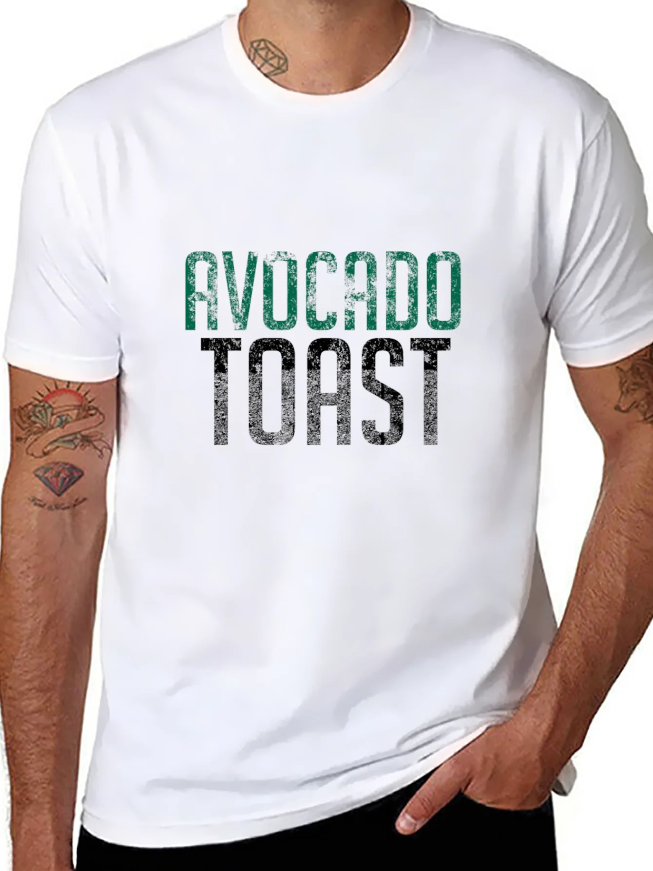 Rebbecca Avocado Toast Graphic Tee - Trendy Foodie T-Shirt