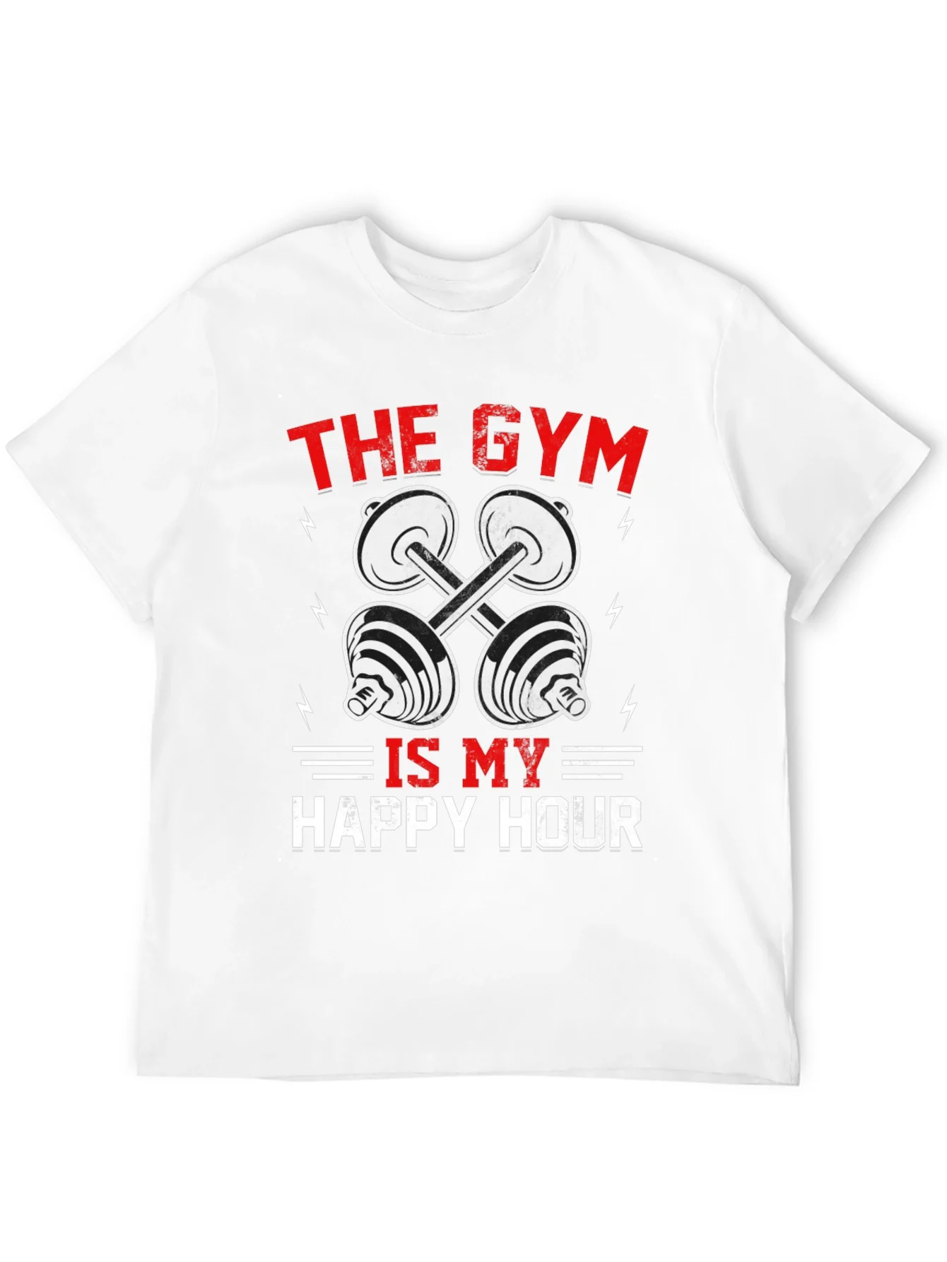 Camiseta Hombre Negra con Dise?o de Gimnasio