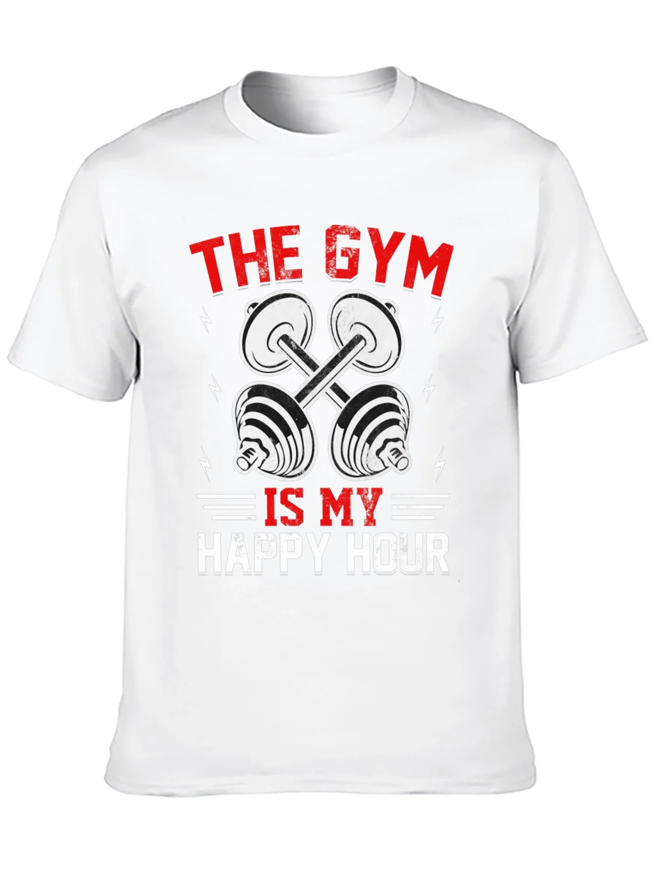 Camiseta Hombre Negra con Dise?o de Gimnasio