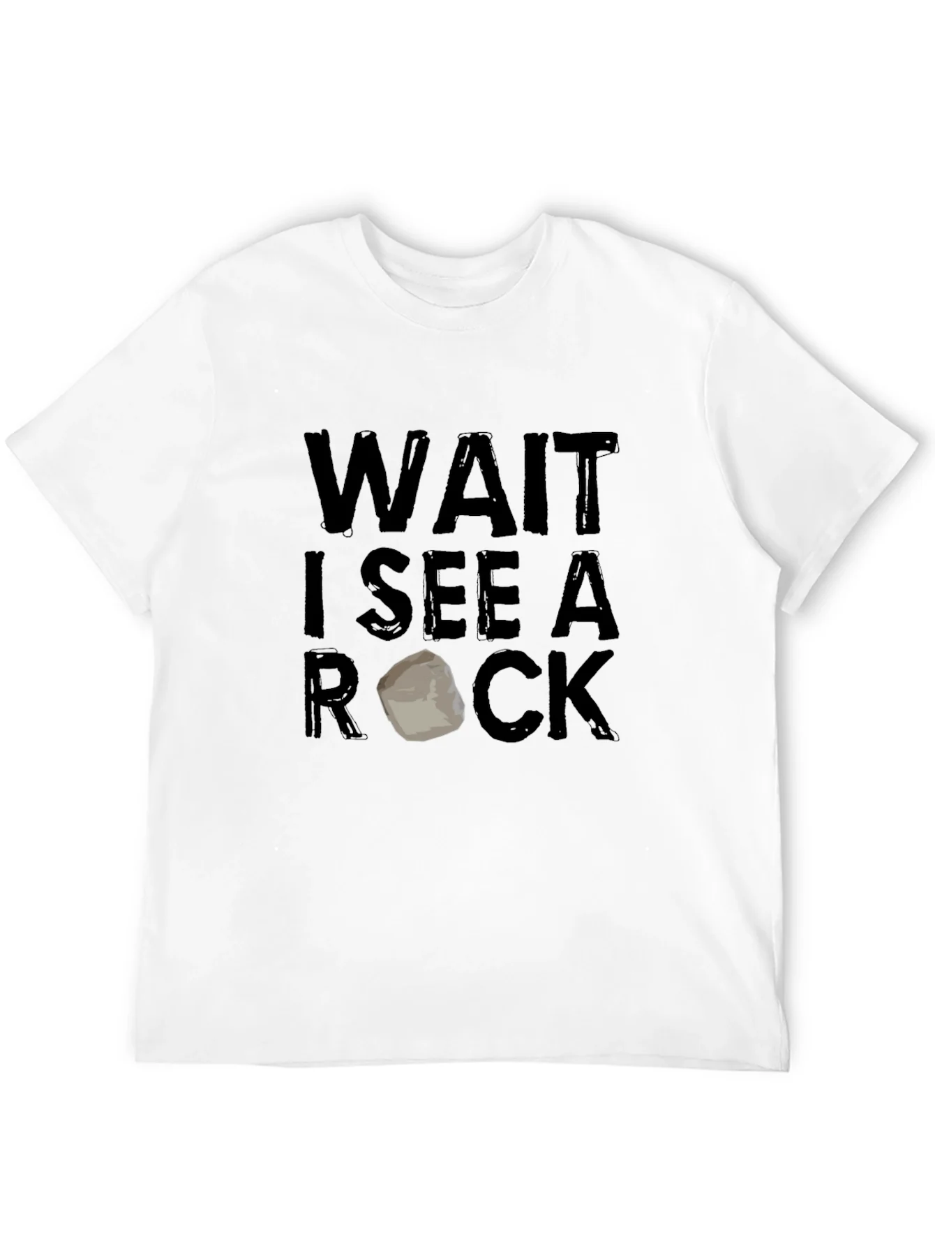 Camiseta Negra Espera veo una roca