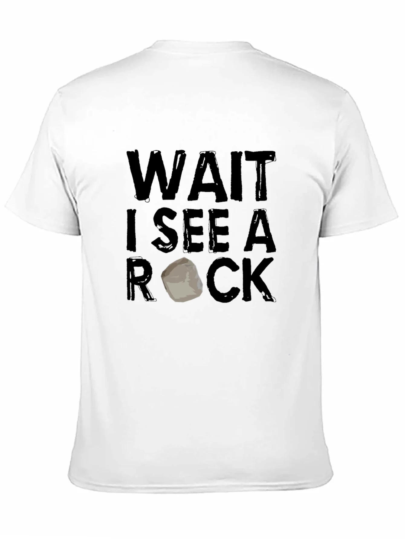 Camiseta Negra Espera veo una roca
