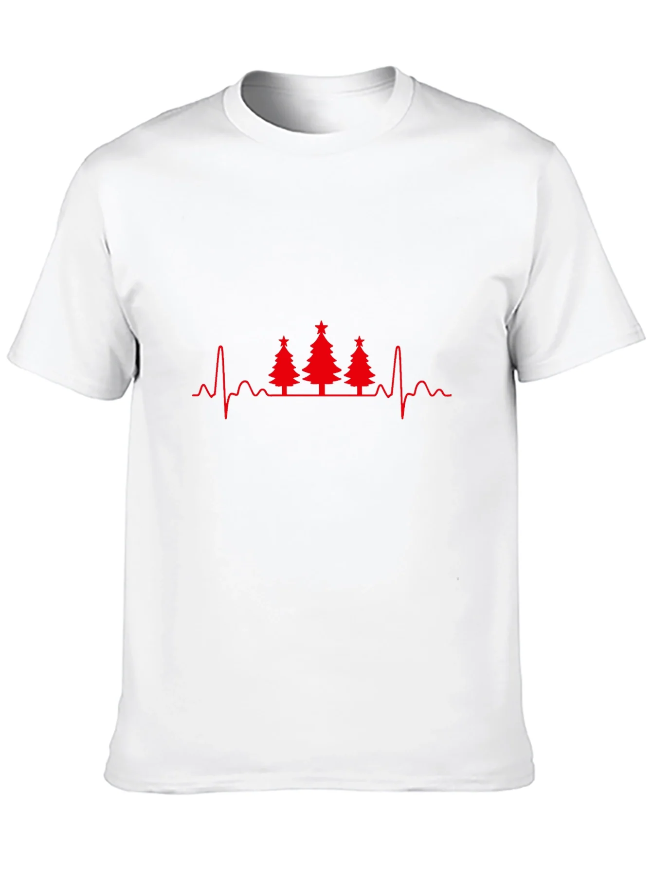 Rebbecca Christmas Tree Heartbeat T-Shirt - Holiday ECG
