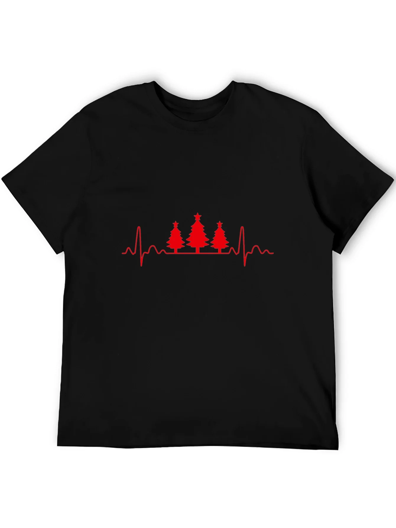 Rebbecca Christmas Tree Heartbeat T-Shirt - Holiday ECG