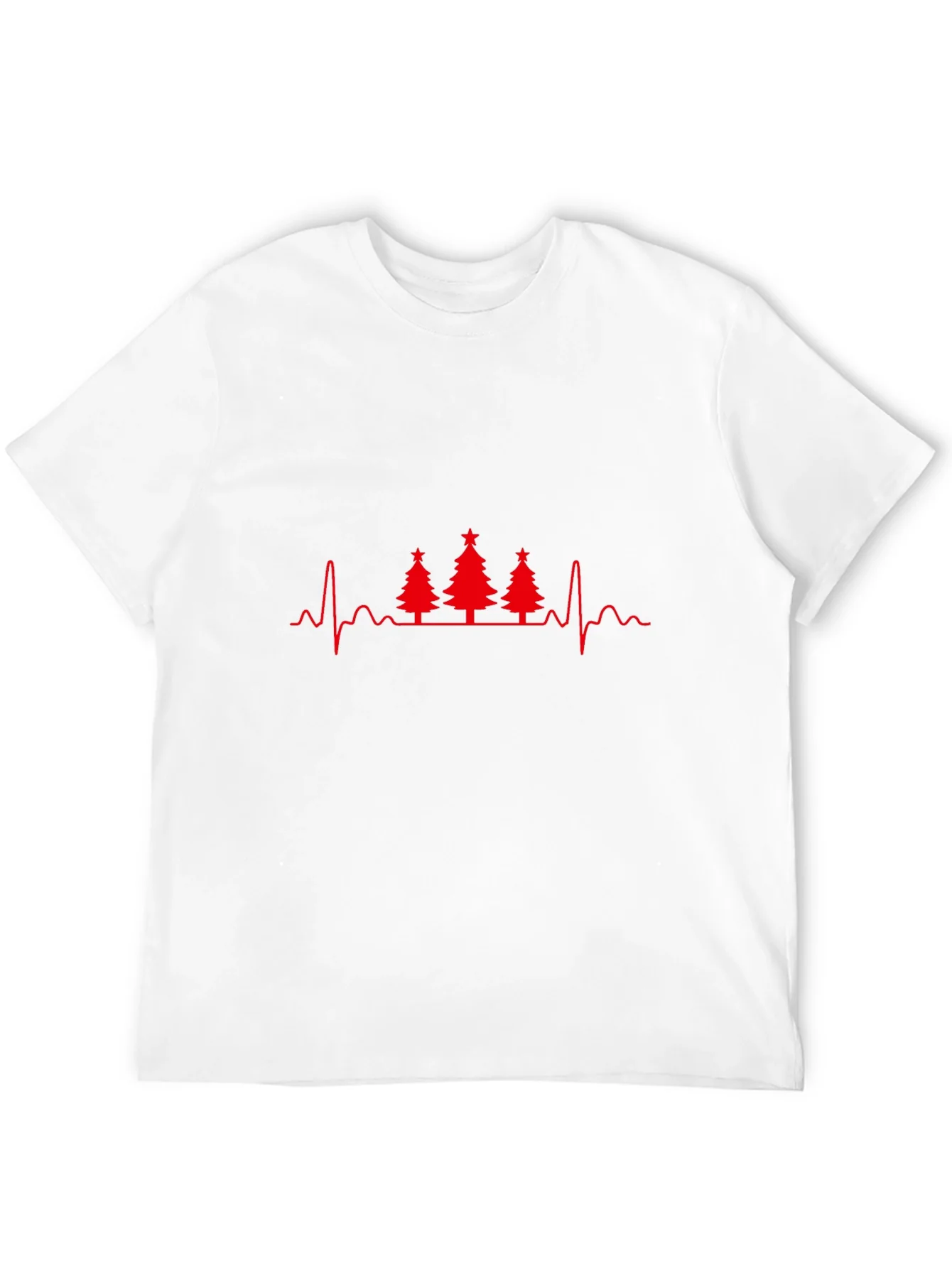 Rebbecca Christmas Tree Heartbeat T-Shirt - Holiday ECG