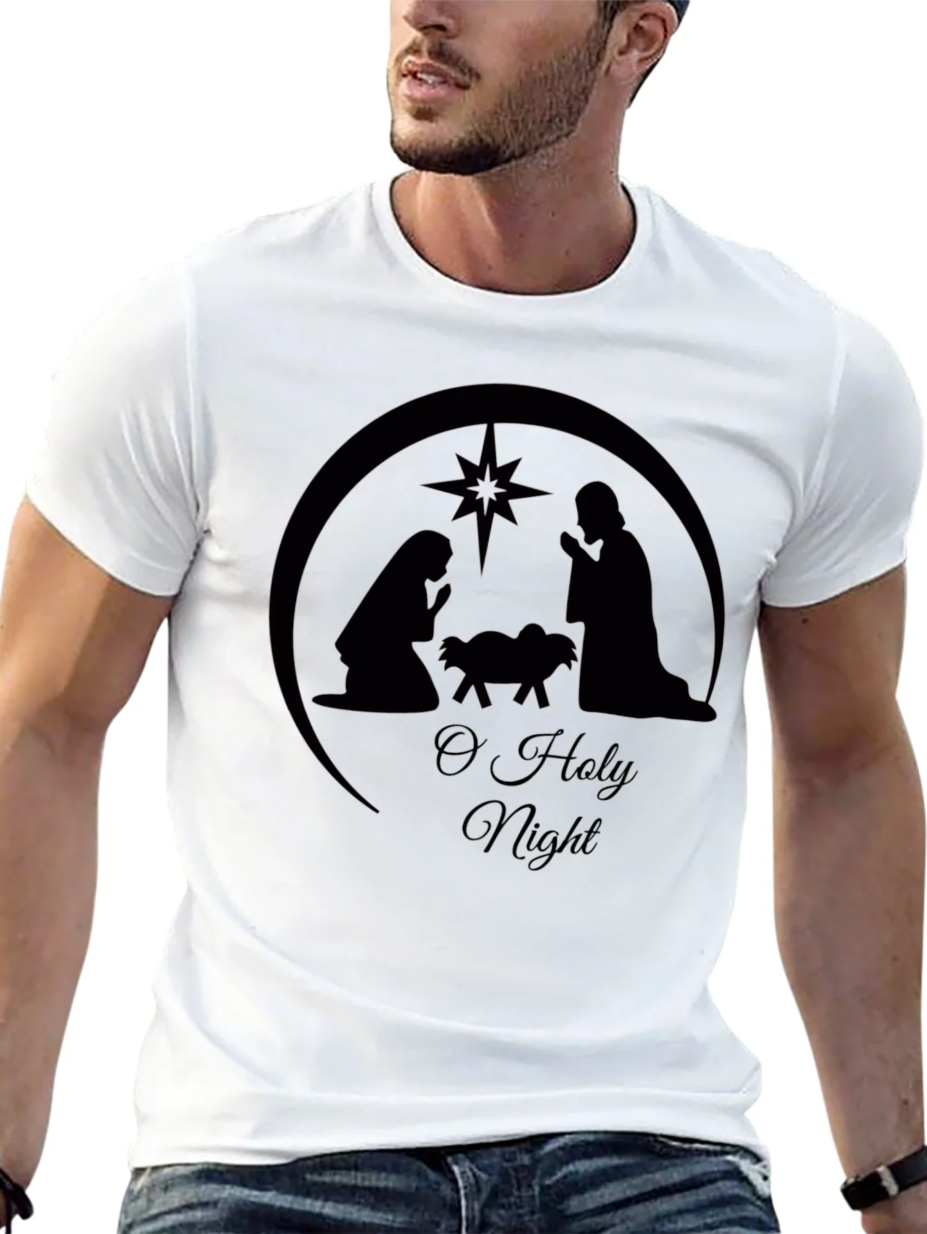 Camiseta Negra: Natividad Noche Santa