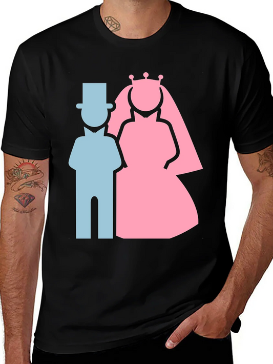 Camiseta Nupcial: Novio y Novia Estilizados