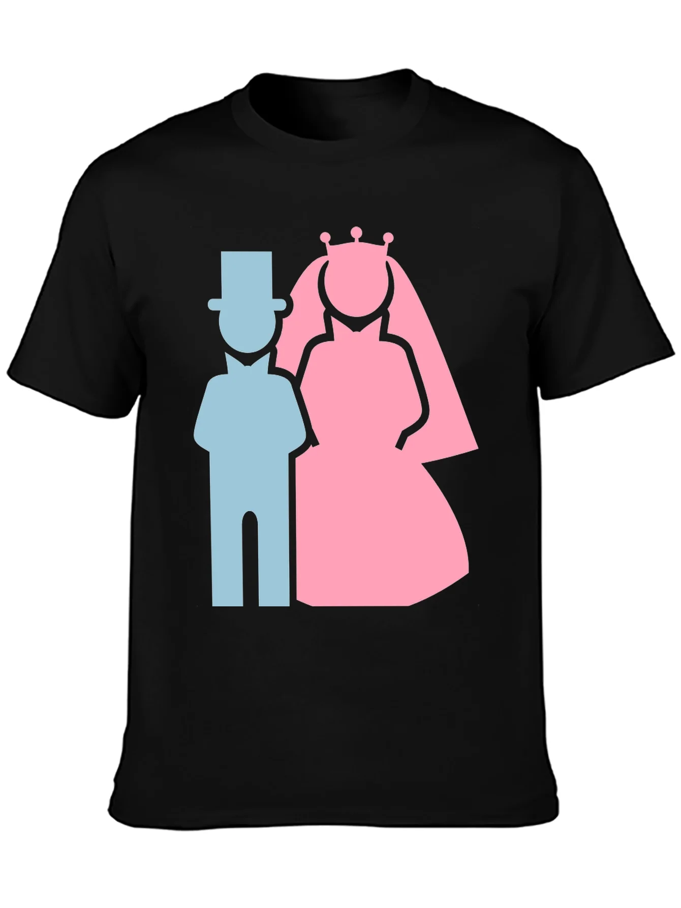 Camiseta Nupcial: Novio y Novia Estilizados