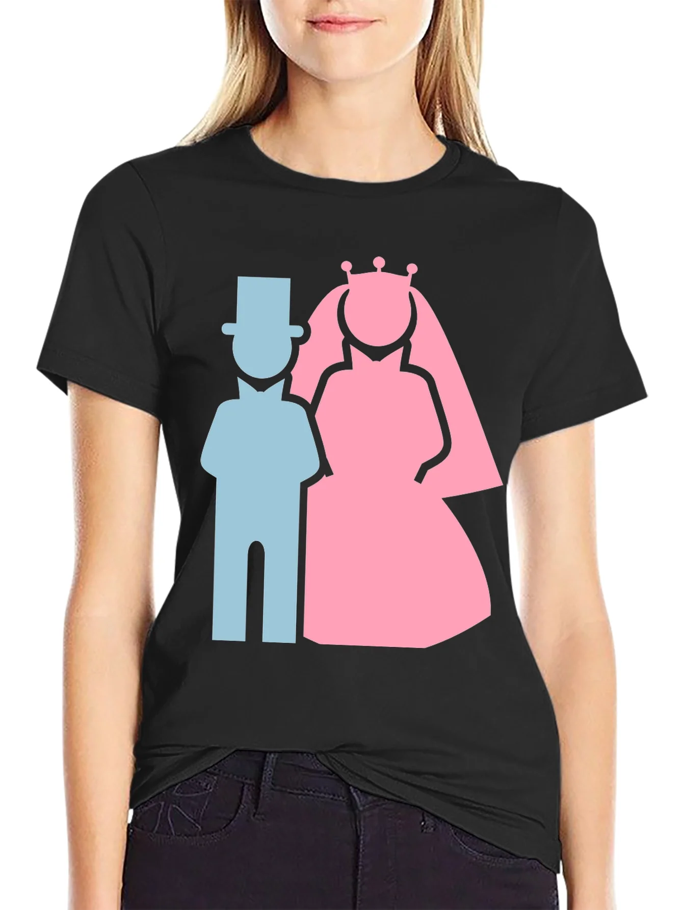 Camiseta Nupcial: Novio y Novia Estilizados