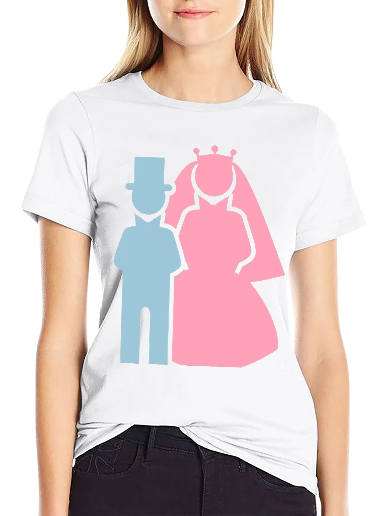 Camiseta Nupcial: Novio y Novia Estilizados