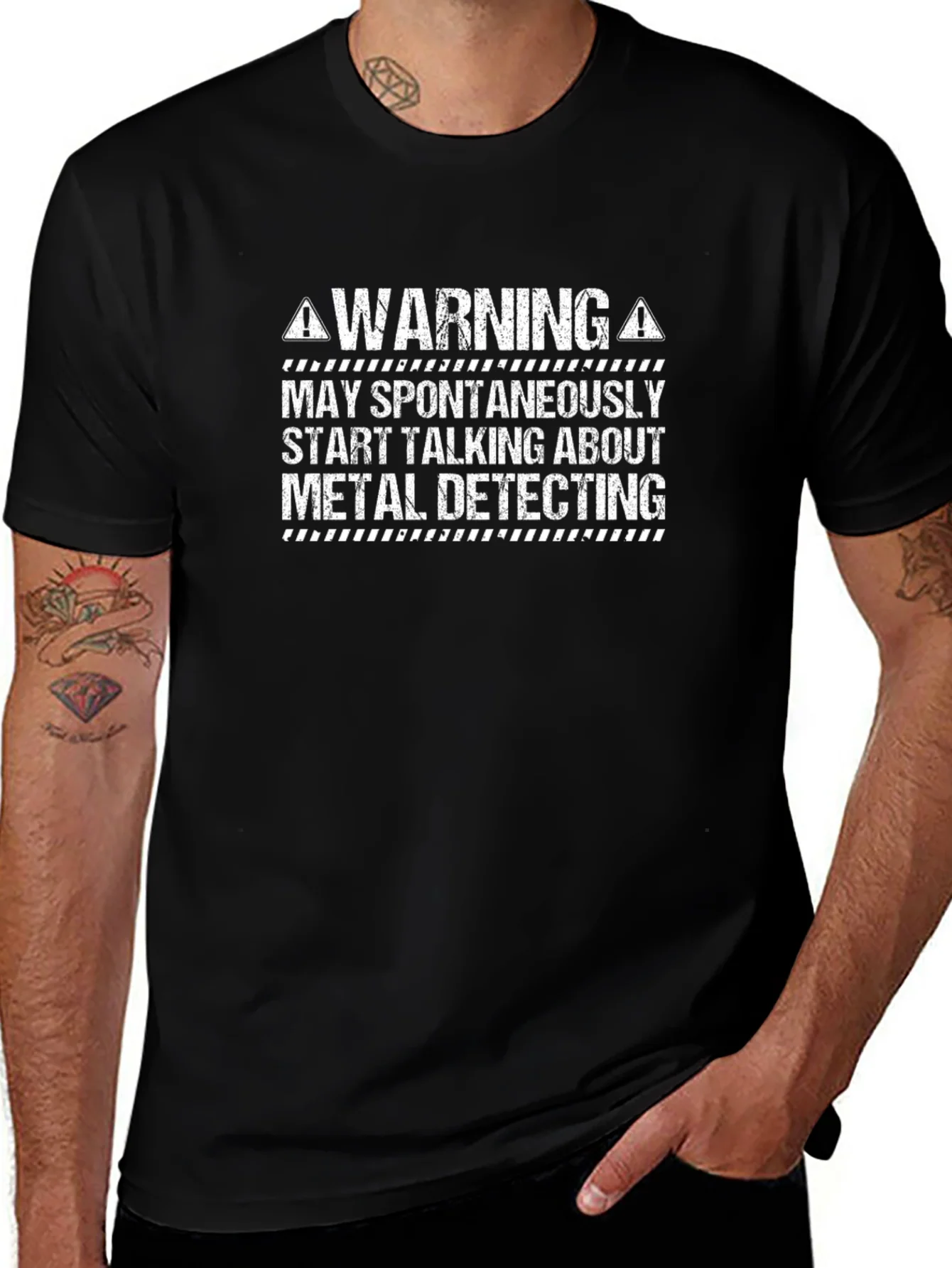 Camiseta Negra Detector de Metales