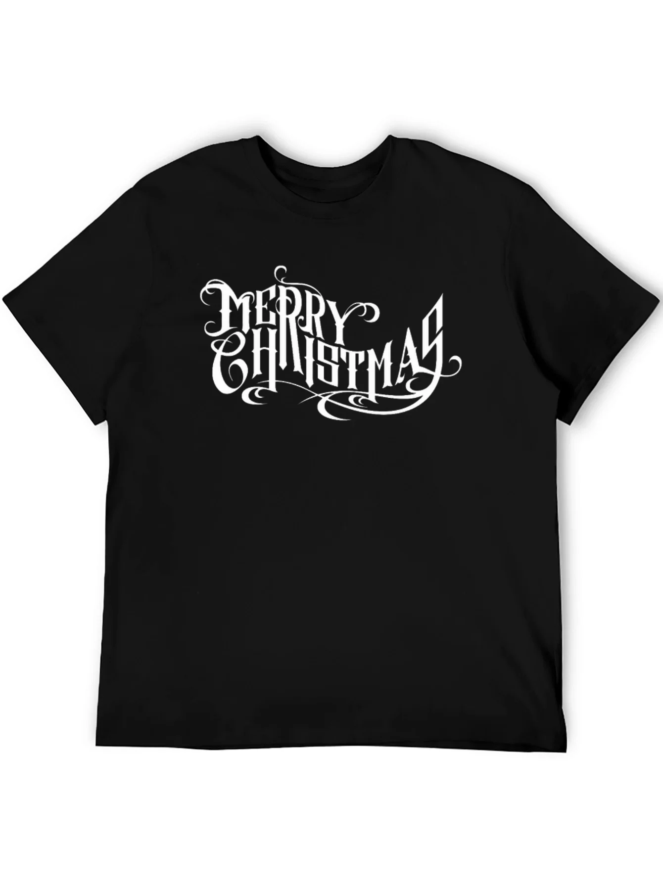 Camiseta Negra Feliz Navidad Dise?o Elegante