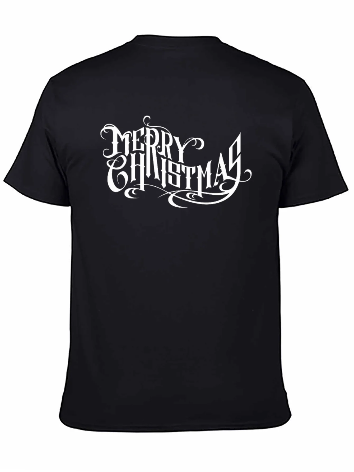 Camiseta Negra Feliz Navidad Dise?o Elegante