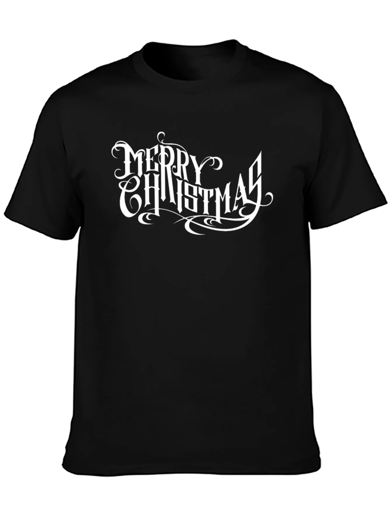 Camiseta Negra Feliz Navidad Dise?o Elegante