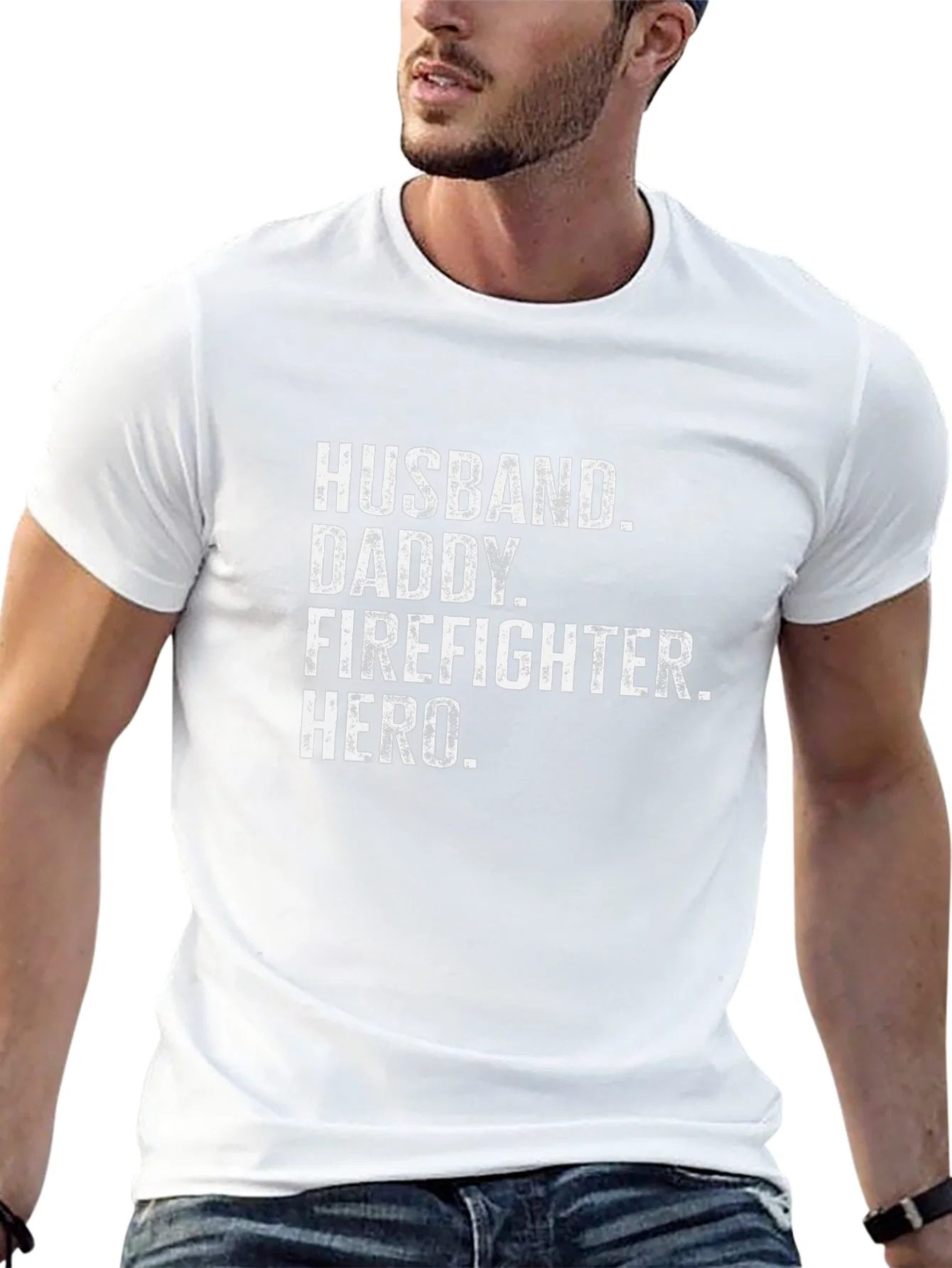 Rebbecca Husband Daddy Firefighter Hero T-Shirt