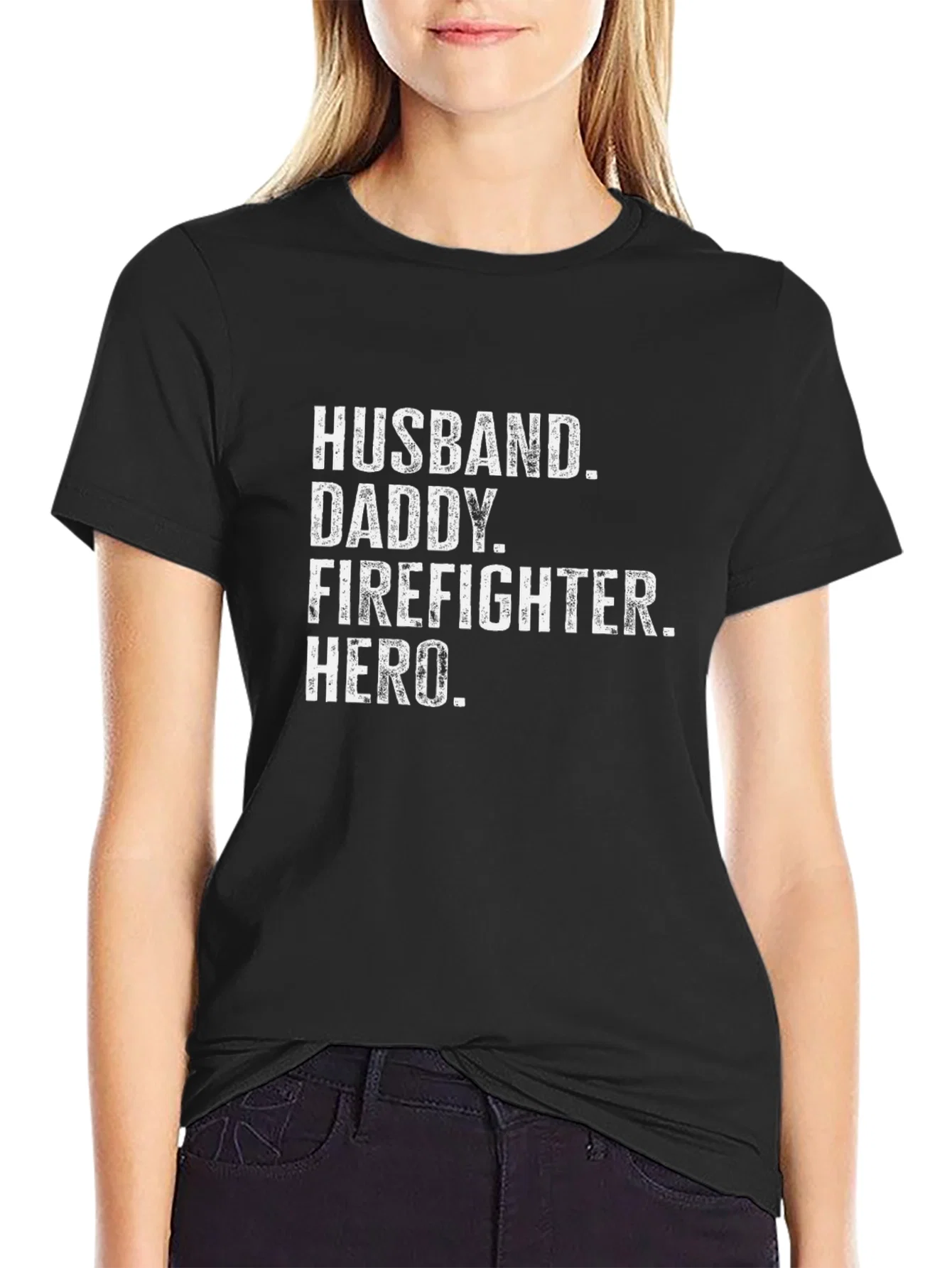 Rebbecca Husband Daddy Firefighter Hero T-Shirt