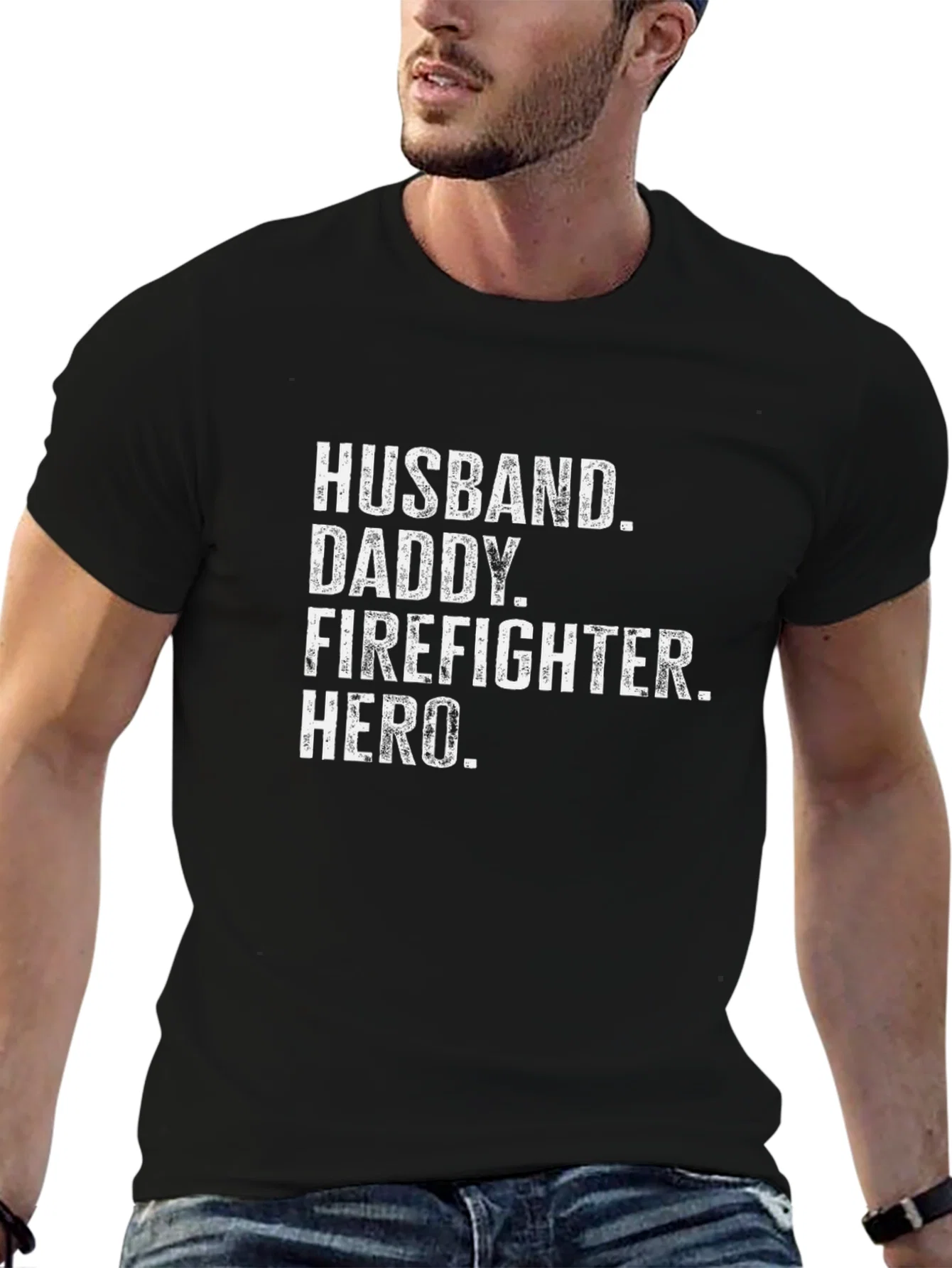 Rebbecca Husband Daddy Firefighter Hero T-Shirt