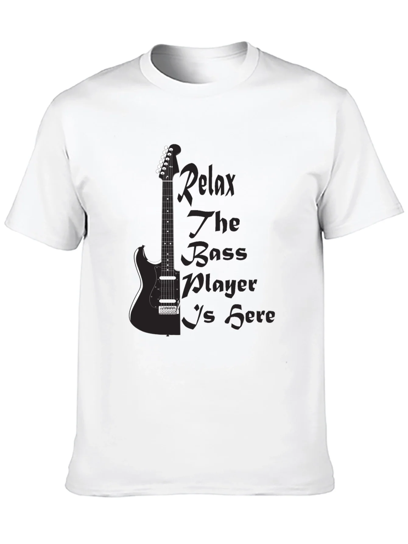 Rebbecca Relax Bass Player Black Graphic Tee
