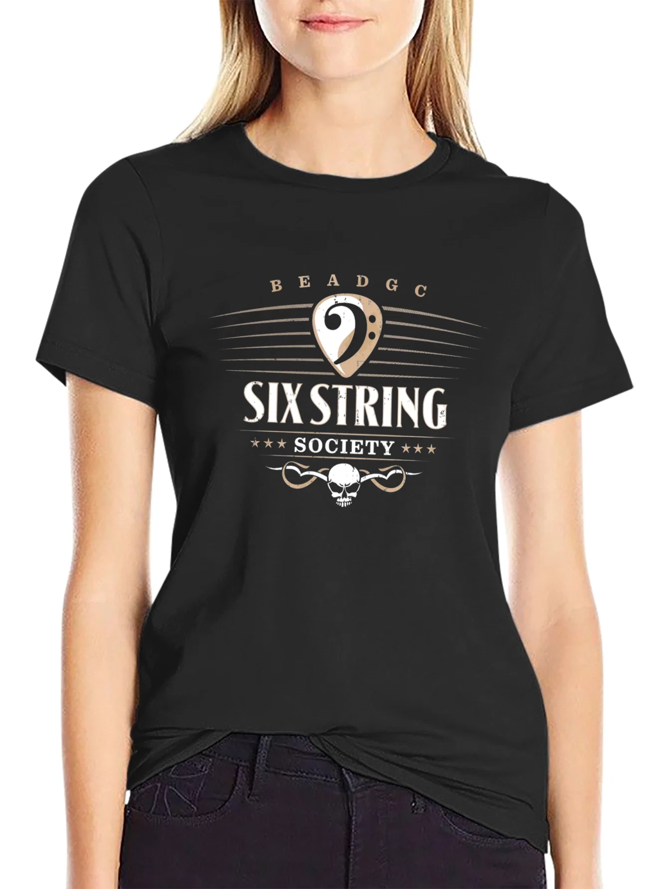 Rebbecca Six String Society T-Shirt - Musician Style